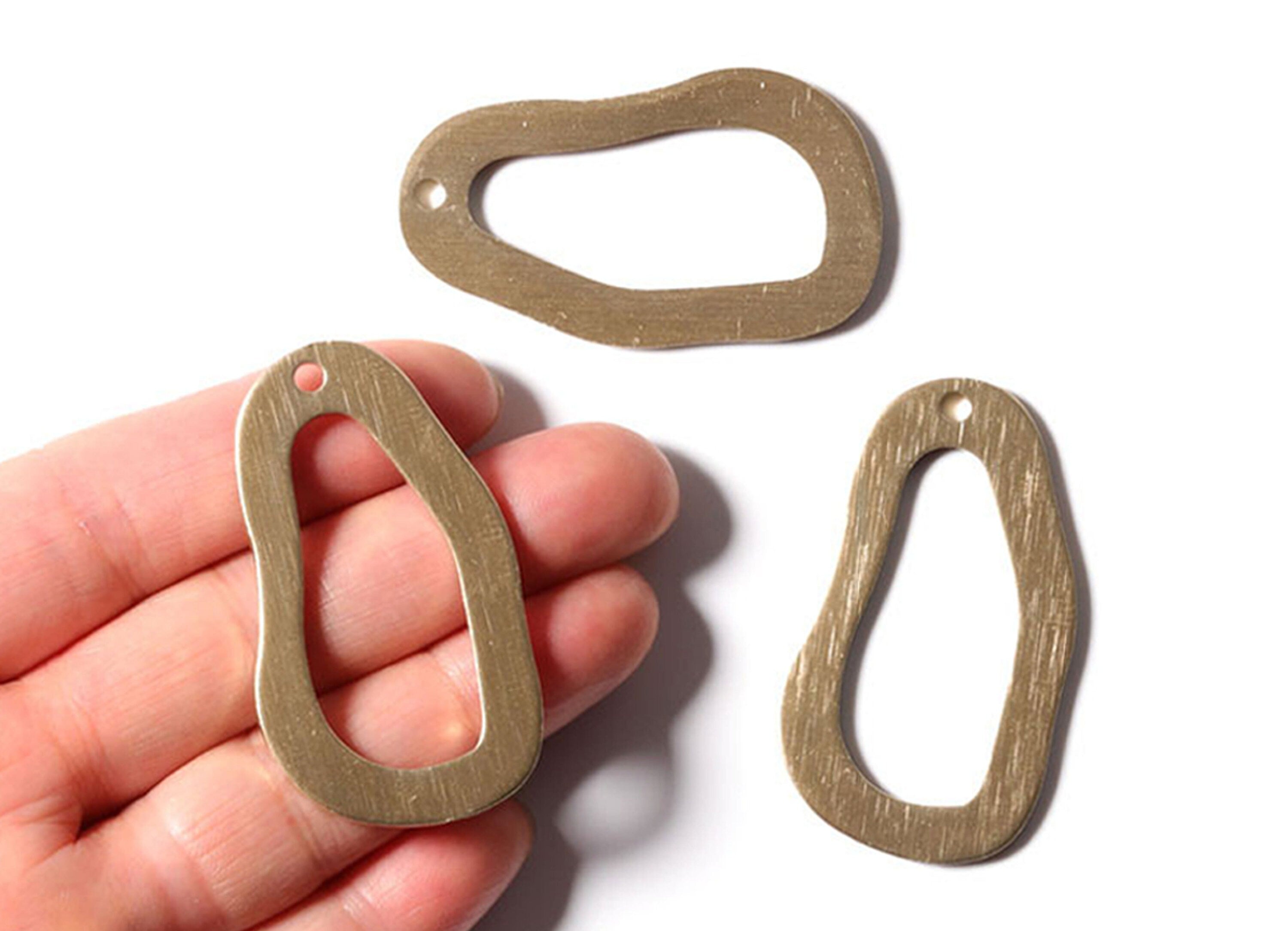 Aluminum Charms - Frame Shaped Pendant - Anodized Aluminium Charms - Wall Decor - Gold Tone - 49x28x2mm - AA1028 - DOMEDBAZAAR