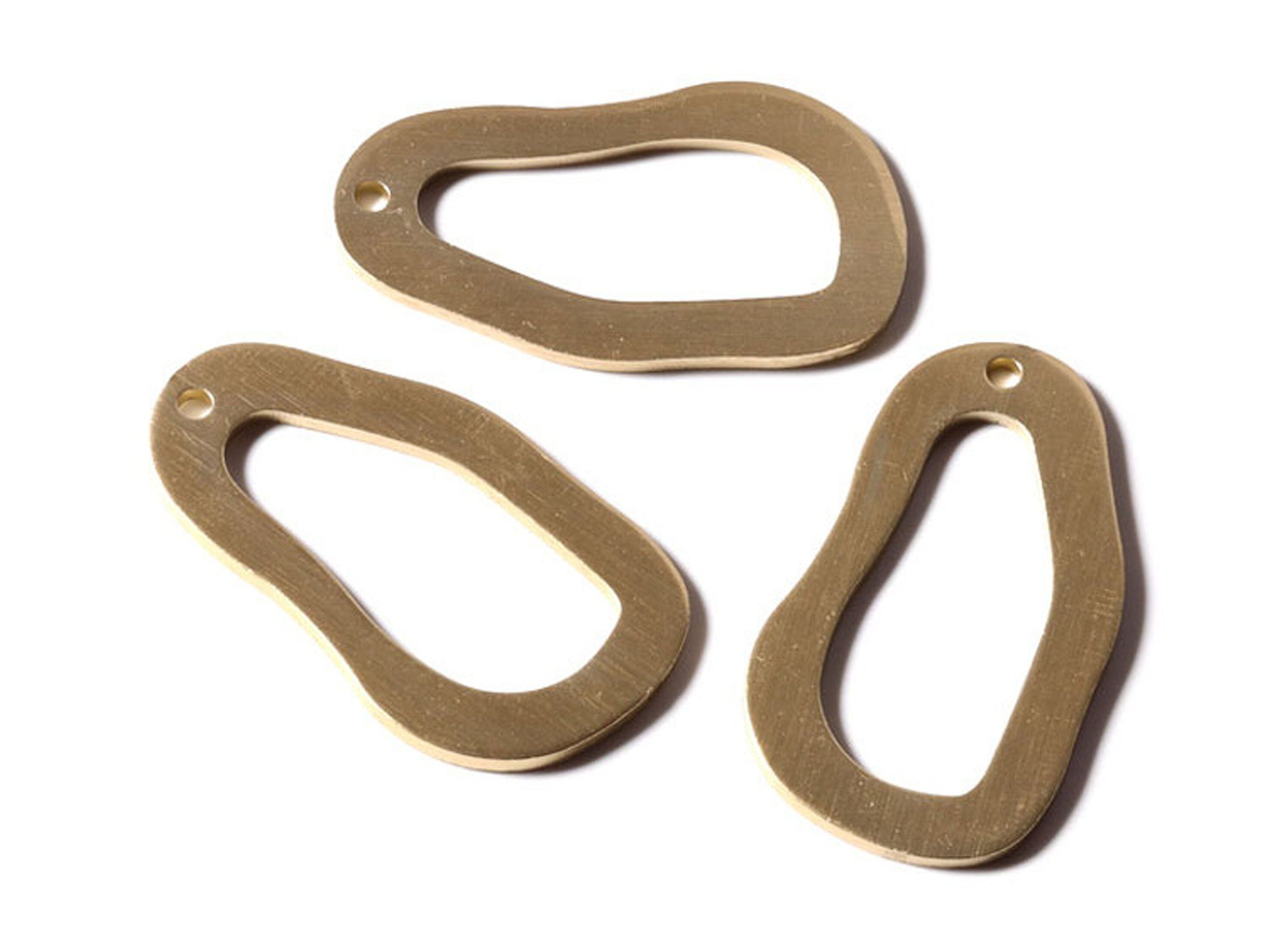 Aluminum Charms - Frame Shaped Pendant - Anodized Aluminium Charms - Wall Decor - Gold Tone - 49x28x2mm - AA1028 - DOMEDBAZAAR