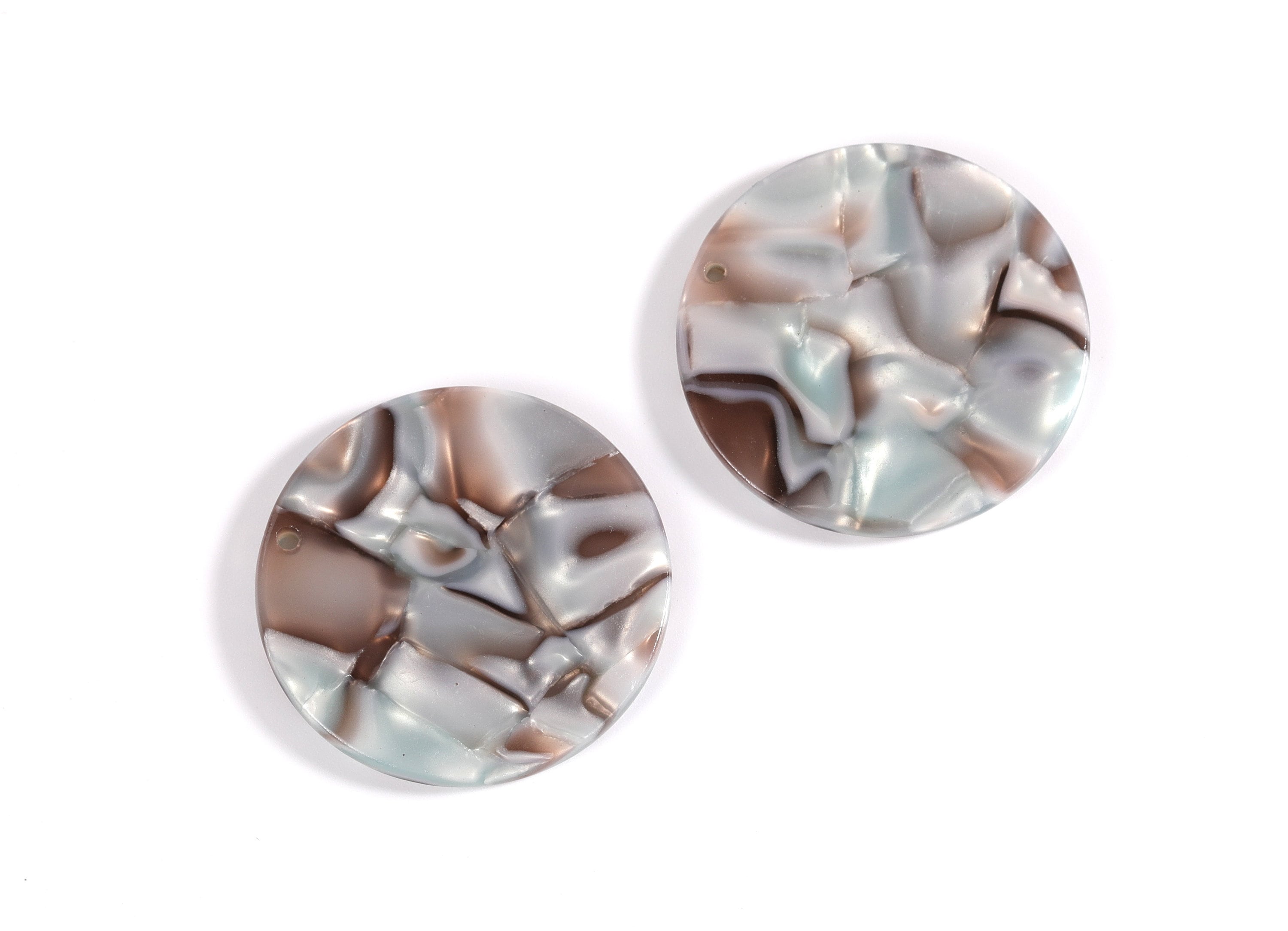 Acetate Round Earring Charms - Coin Shaped Pendant - Earring Findings - Jewelry Supplies - Color Code: A22 -34.7x34.7x2.66mm - AC1135C - DOMEDBAZAAR