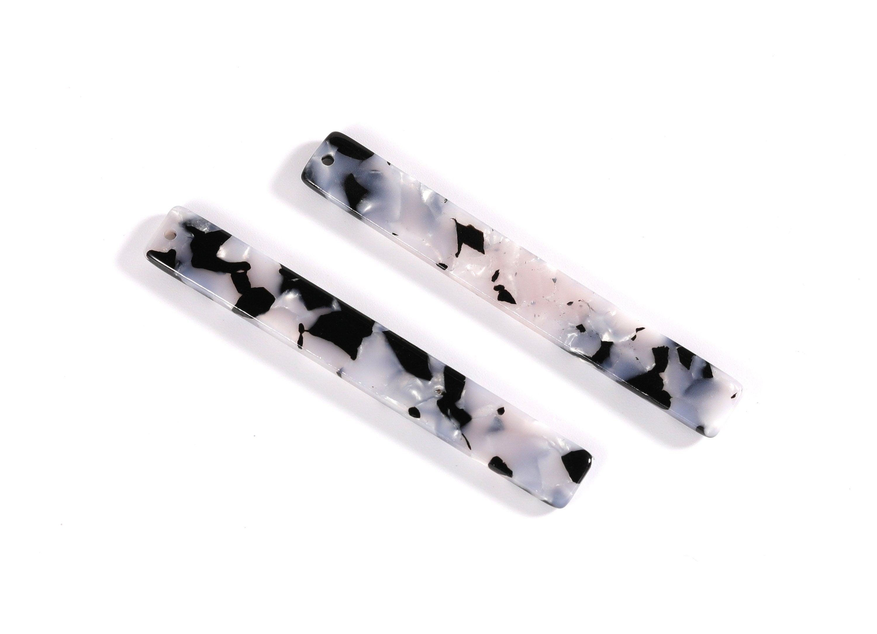 Acetate Stick Charms - Bar Earrings and Pendant - Earring Findings - Jewelry Supplies - Color Code: A82 - 59x7x2.2mm - AC1049R - DOMEDBAZAAR