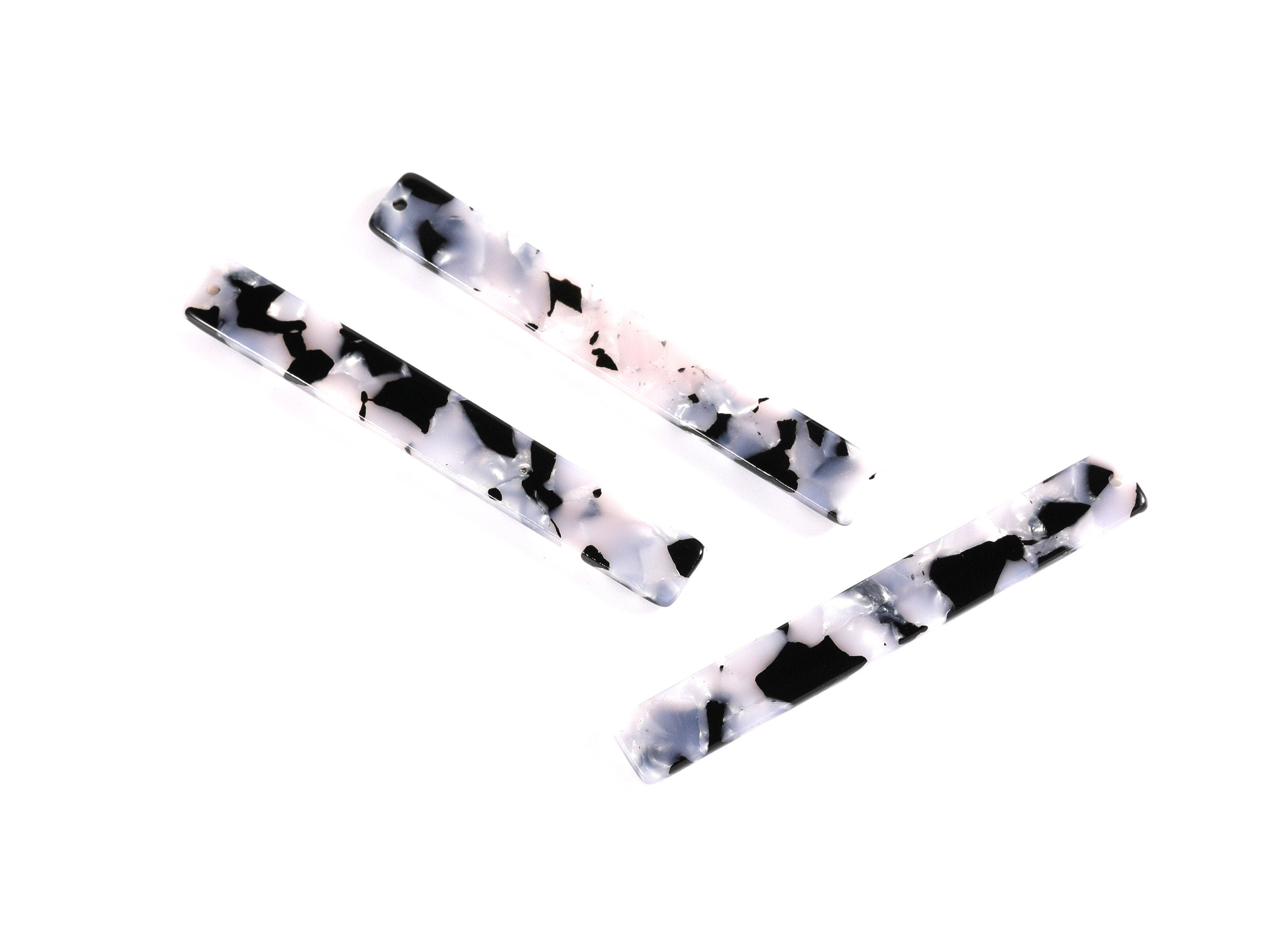Acetate Stick Charms - Bar Earrings and Pendant - Earring Findings - Jewelry Supplies - Color Code: A82 - 59x7x2.2mm - AC1049R - DOMEDBAZAAR