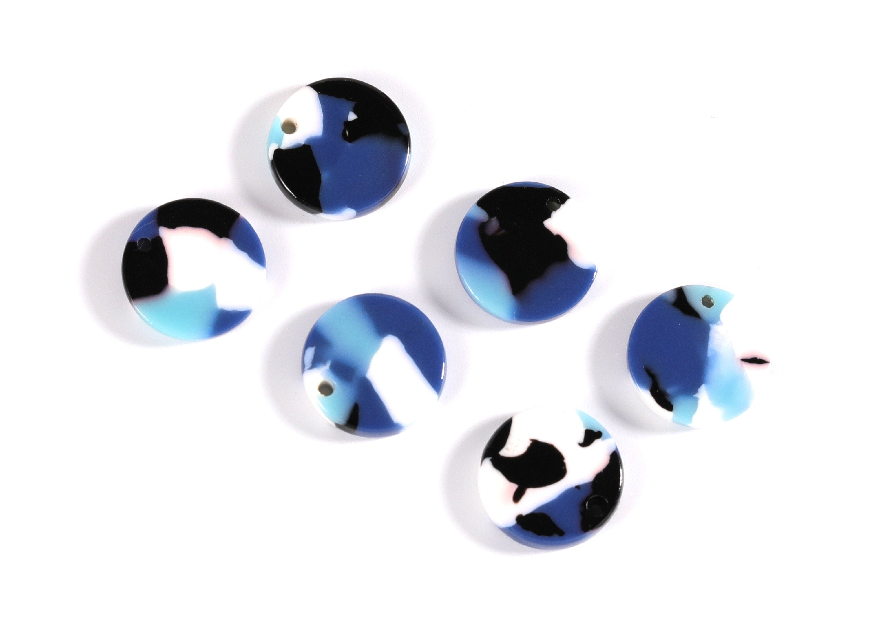 Acetate Coin & Round Charms - Coin and Round Earrings and Pendant - Earring Findings - Color Code: A16 - 14.5x2.5mm - AC1064S - DOMEDBAZAAR