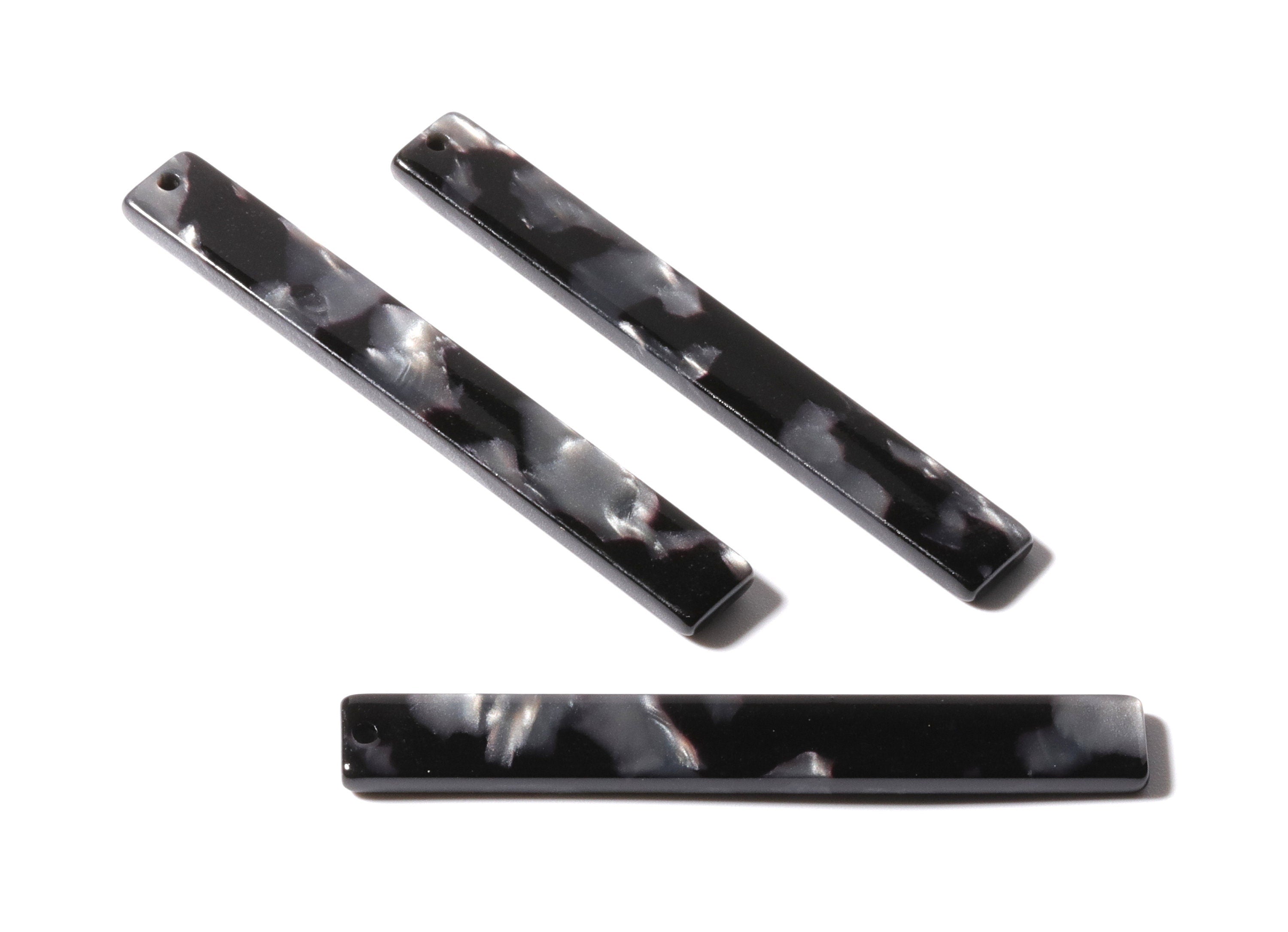 Acetate Stick Charms - Bar Earrings and Pendant - Earring Findings - Jewelry Supplies - Color Code: A48 - 59x7x2.5mm - AC1049U - DOMEDBAZAAR