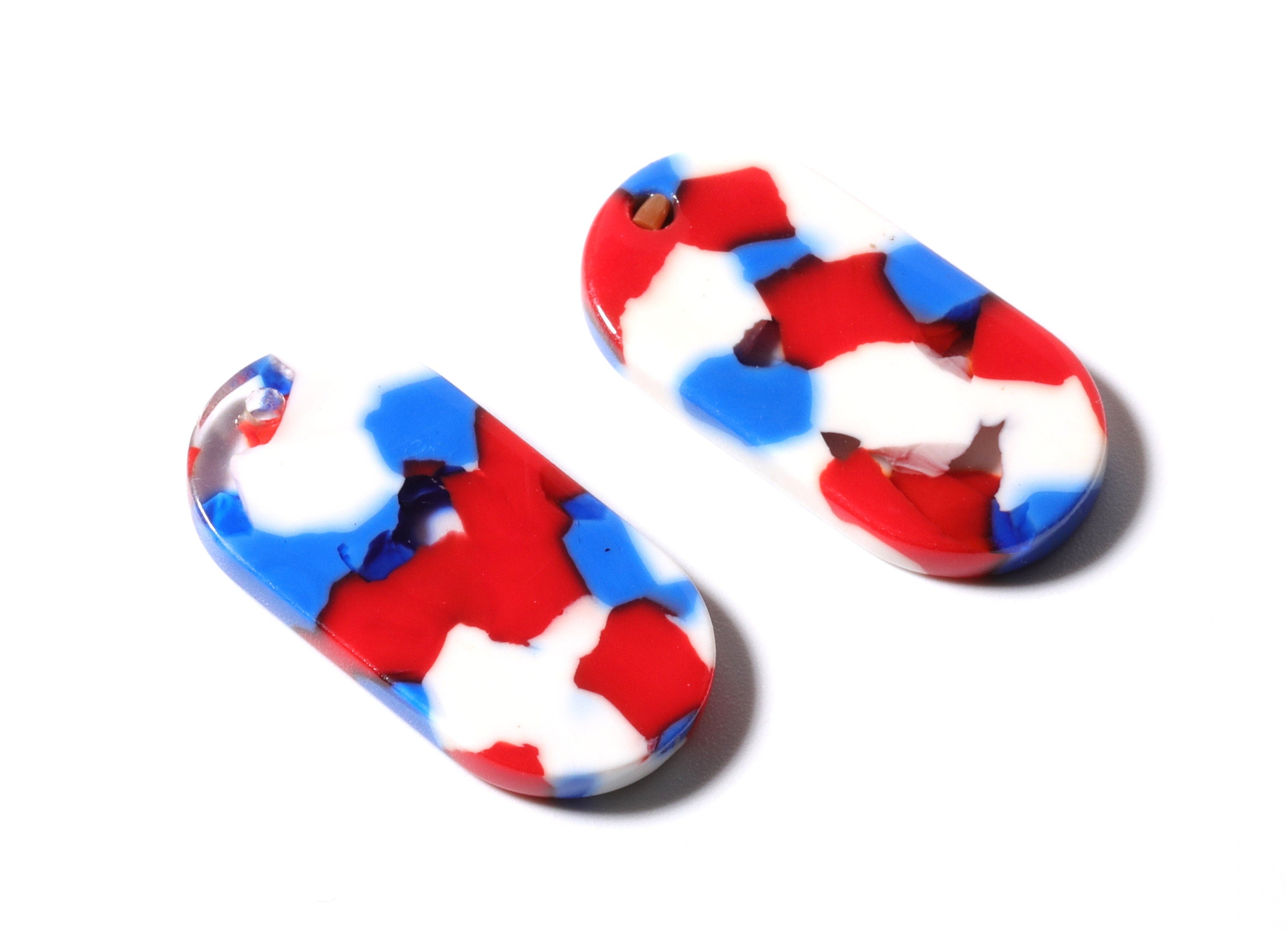 Acetate Oval Charms - Oval Earrings and Pendant - Earring Findings - Jewelry Supplys - Color Code: A73 - 26.65x13.9x2.63mm - AC1156G - DOMEDBAZAAR