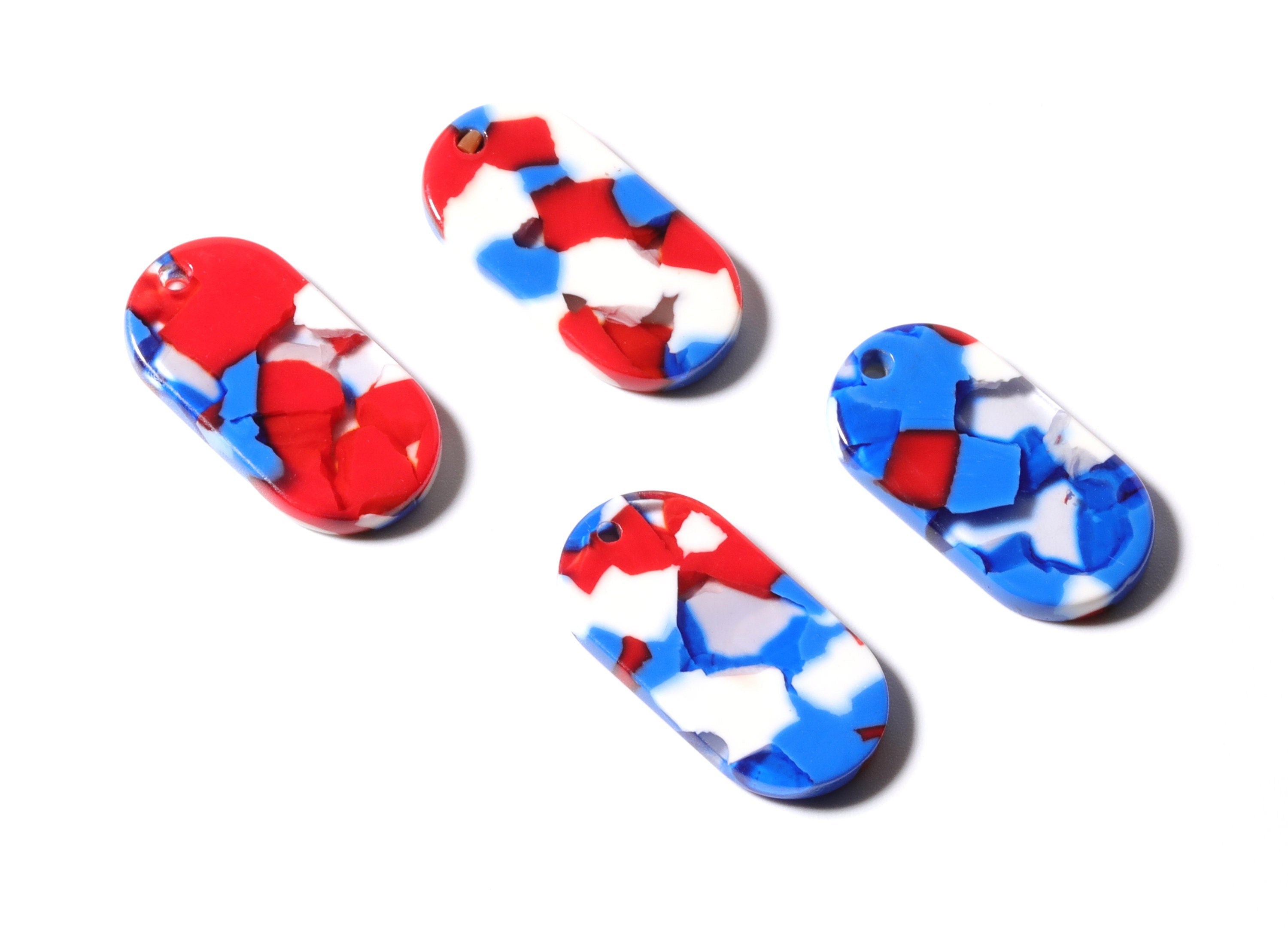 Acetate Oval Charms - Oval Earrings and Pendant - Earring Findings - Jewelry Supplys - Color Code: A73 - 26.65x13.9x2.63mm - AC1156G - DOMEDBAZAAR