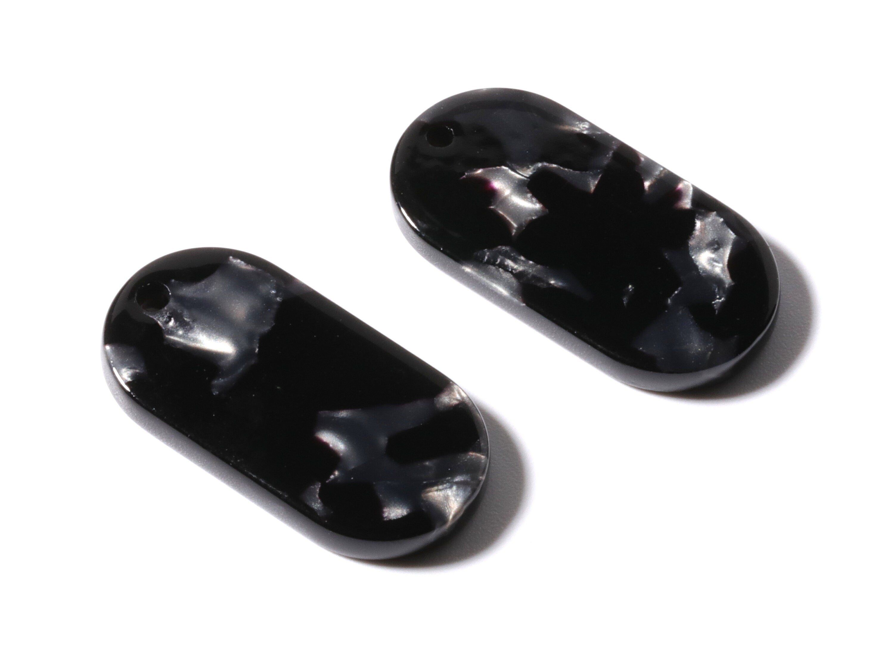 Acetate Oval Earring Charms - Acrylic Oval Pendant - Earring Findings - Jewelry Supplies - Color Code: A48 - 26.65x13.9x2.63mm - AC1156J - DOMEDBAZAAR