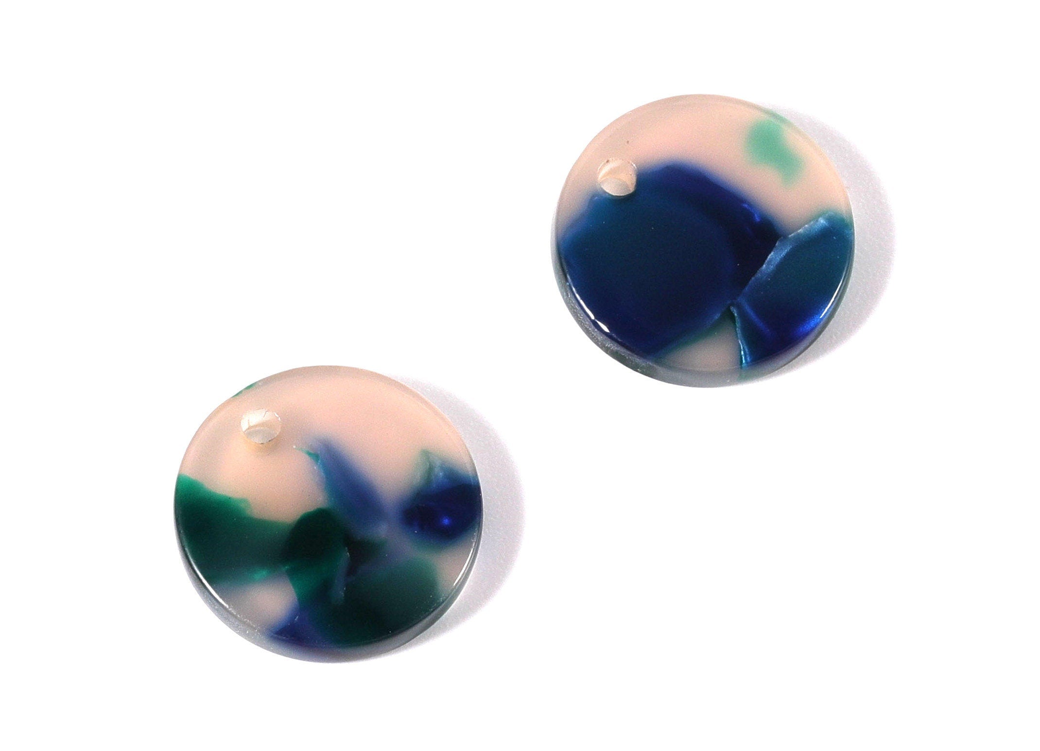 Acetate Coin & Round Charms - Coin and Round Earrings and Pendant - Earring Findings - Color Code: A18 - 14.5x2.5mm - AC1064C - DOMEDBAZAAR