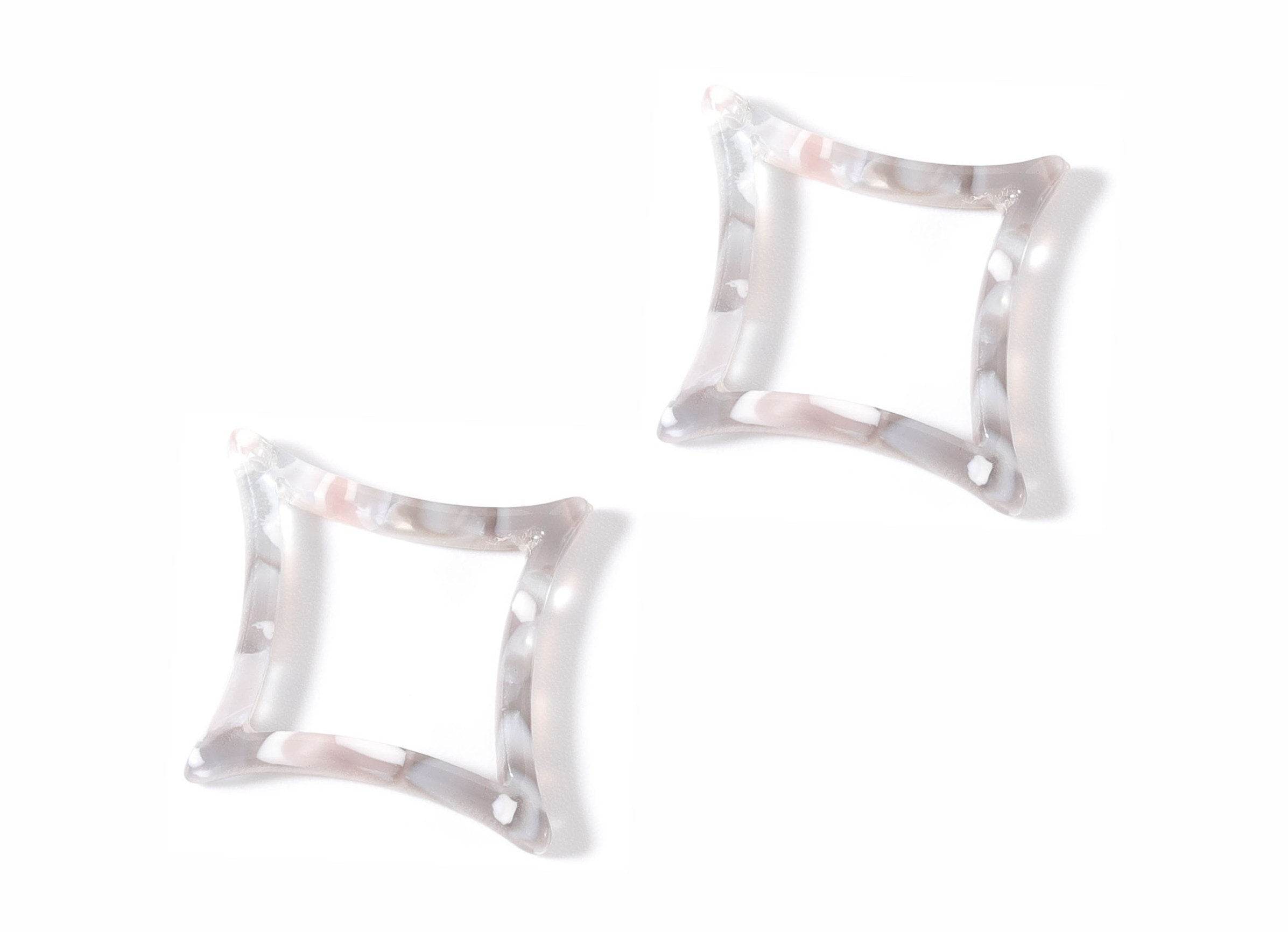 Acrylic Compass Points Charms - Compass Points Pendant - Earring Findings - Jewelry Supplies - Color Code: A20 - 26x18.5x2.7mm - AC1132A - DOMEDBAZAAR