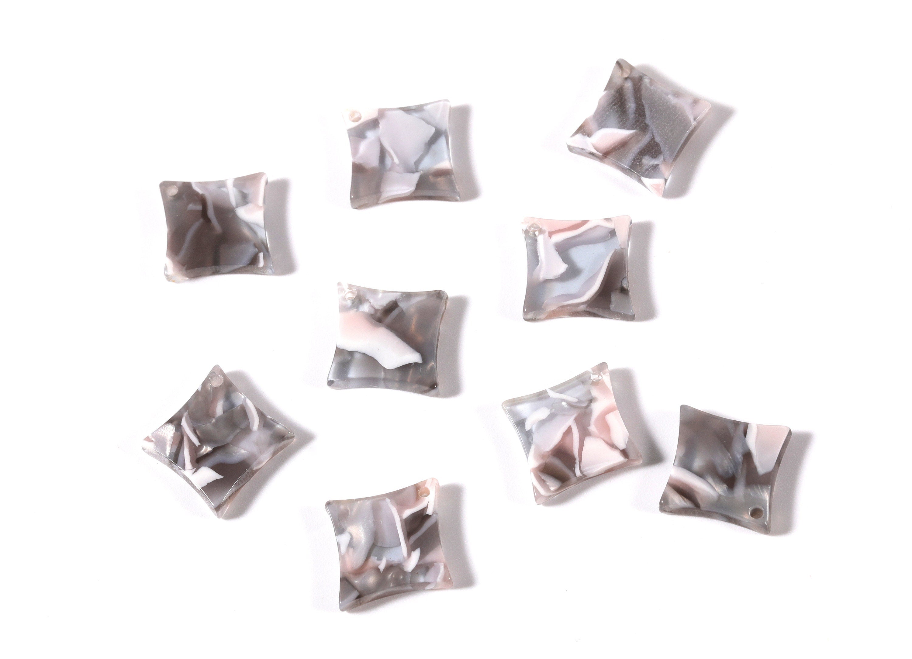 Acrylic Compass Points Earring Charms - Compass Points Pendant - Jewelry Supplies - Color Code: A20 - 17x12.57x2.68mm - AC1133A - DOMEDBAZAAR