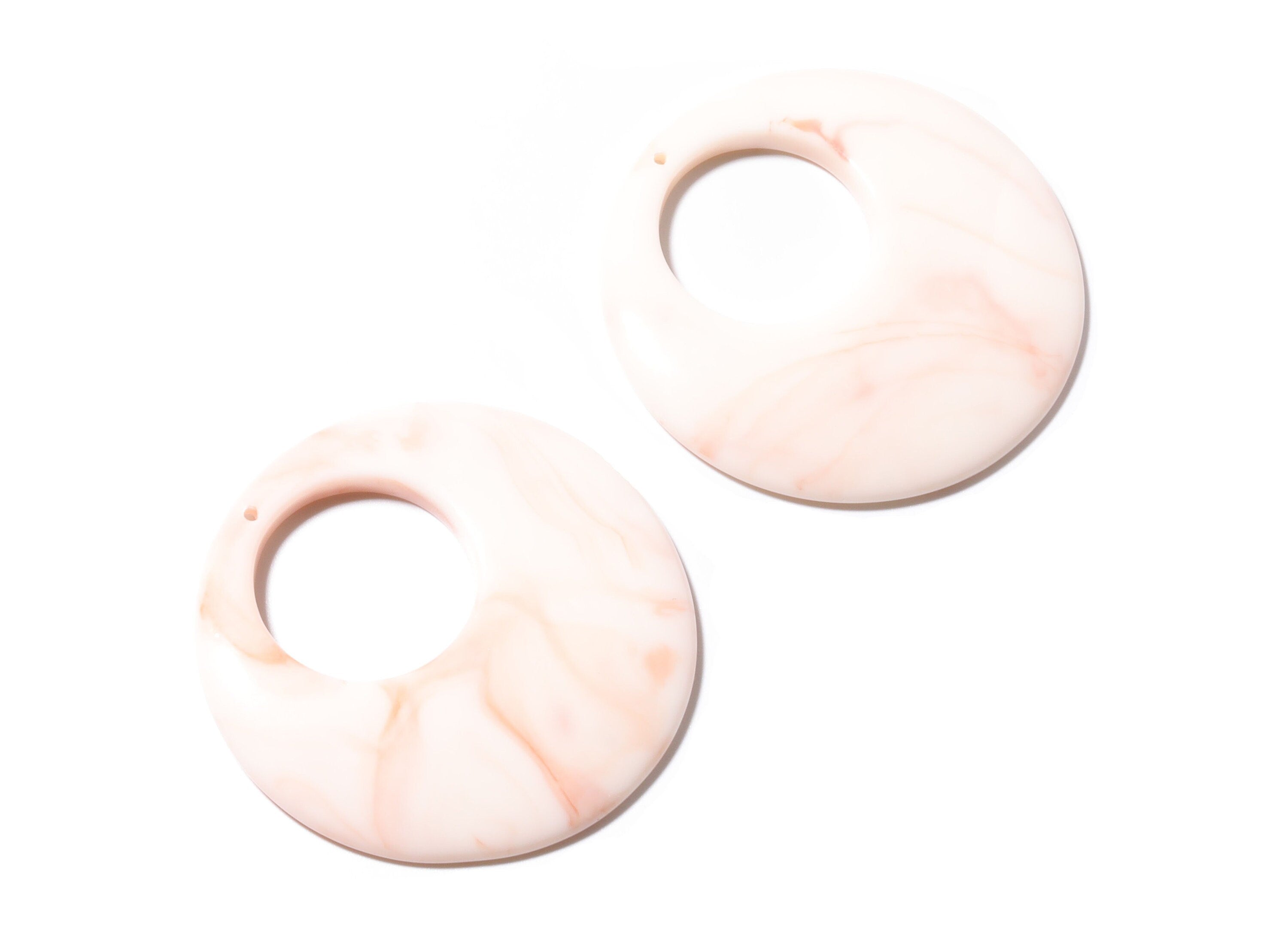 Acrylic Circle Charms - Circle Earrings and Pendant - Earring Findings - Jewelry Supplies - 48x48x5mm - AC1016C - DOMEDBAZAAR