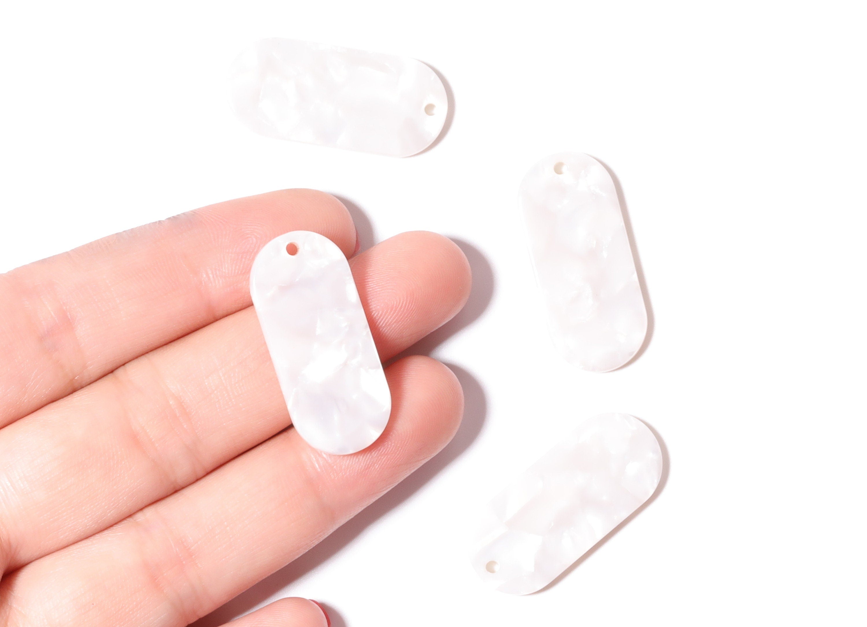 Acetate Oval Earring Charms - Oval Shaped Pendant - Earring Findings - Jewelry Supplies - Color Code: A12 - 30.65x13.76x2.66mm - AC1134J - DOMEDBAZAAR