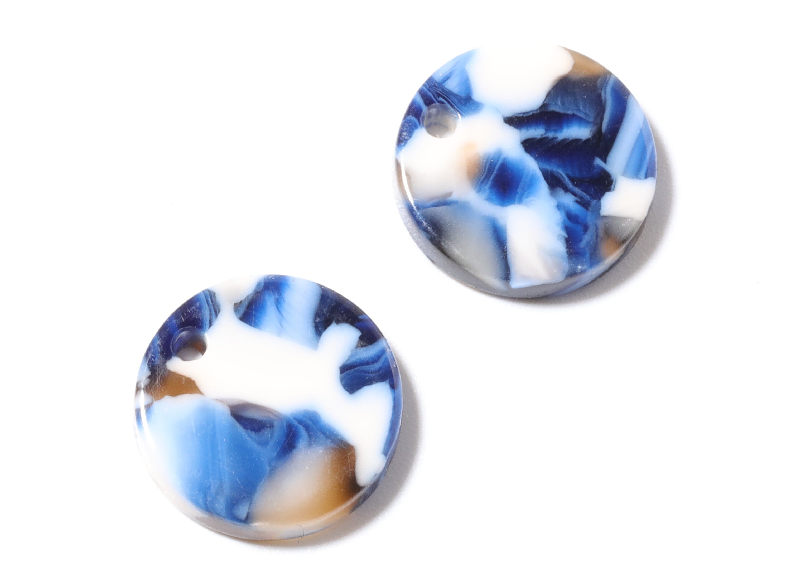 Acetate Coin & Round Charms - Coin and Round Earrings and Pendant - Earring Findings - Color Code: A19 - 14.5x2.5mm - AC1064X - DOMEDBAZAAR