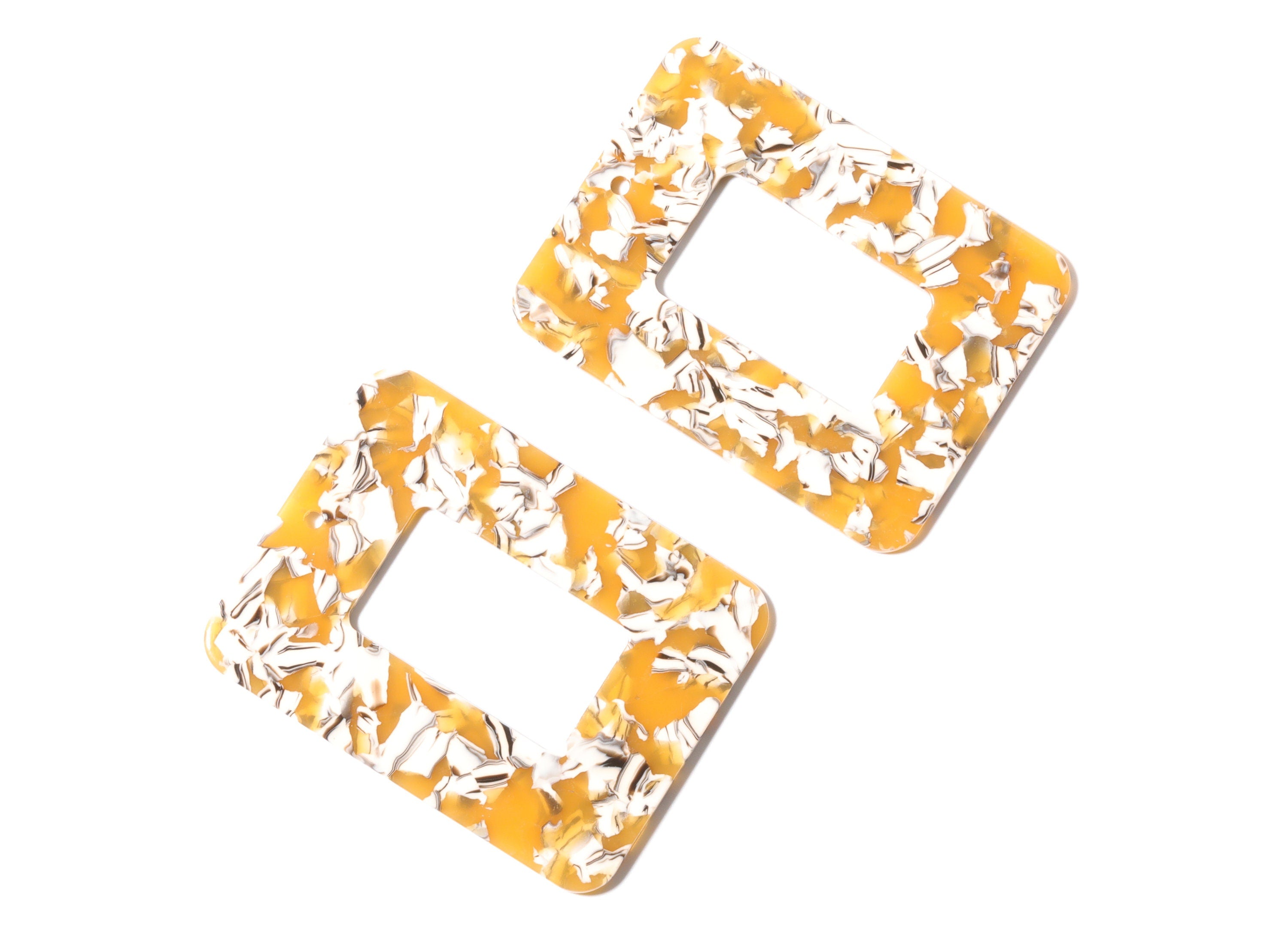 Acetate Rectangle Charms - Rectangle Earring and Pendant - Earring Findings - Jewelry Supplys - Color Code: A14 - 64.6x49.7x2.49mm - AC1106K - DOMEDBAZAAR