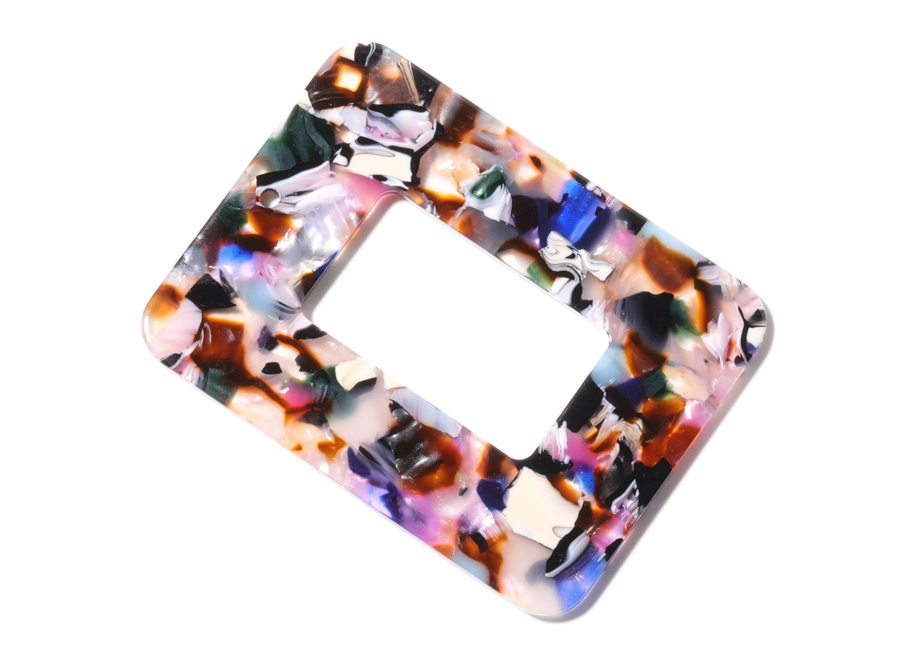 Acetate Rectangle Charms - Rectangle Earring and Pendant - Earring Findings - Jewelry Supplys - Color Code: A11 - 64.6x49.7x2.49mm - AC1106L - DOMEDBAZAAR