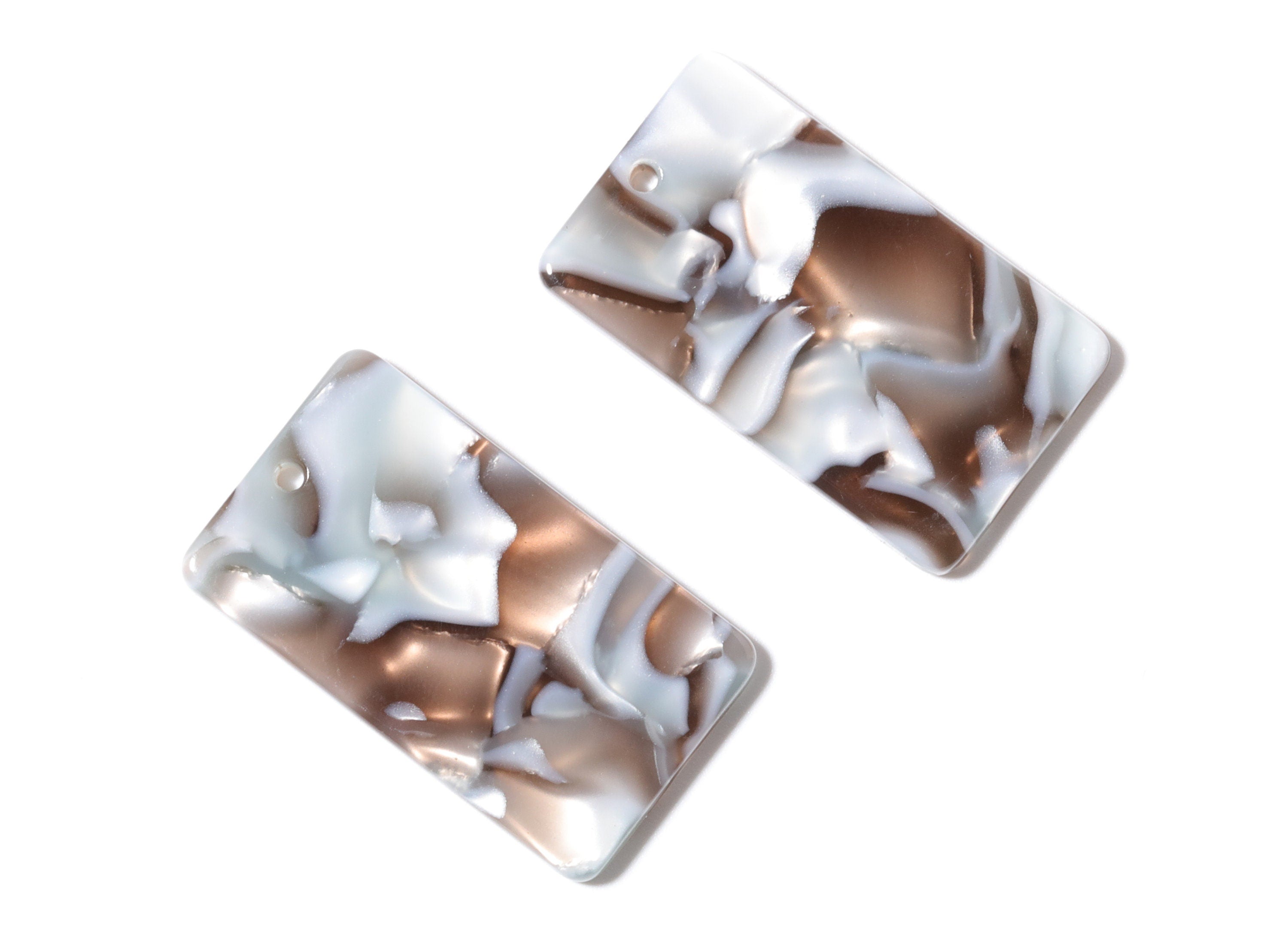 Acetate Rectangle Earring Charms - Rectangle Pendant - Earring Findings - Jewelry Supplies - Color Code: A22 - 33.73x19.46x2.65mm- AC1217B - DOMEDBAZAAR