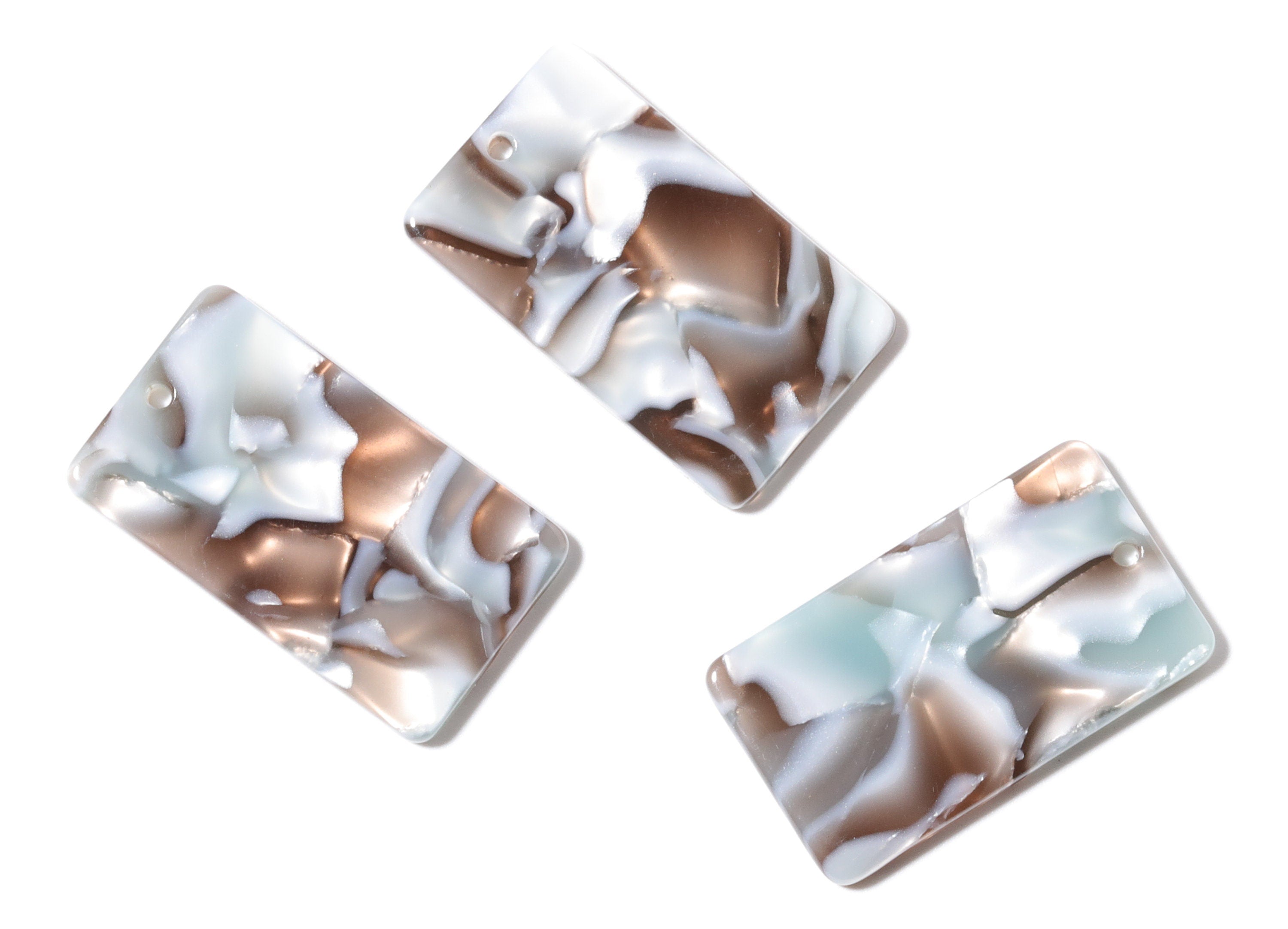 Acetate Rectangle Earring Charms - Rectangle Pendant - Earring Findings - Jewelry Supplies - Color Code: A22 - 33.73x19.46x2.65mm- AC1217B - DOMEDBAZAAR