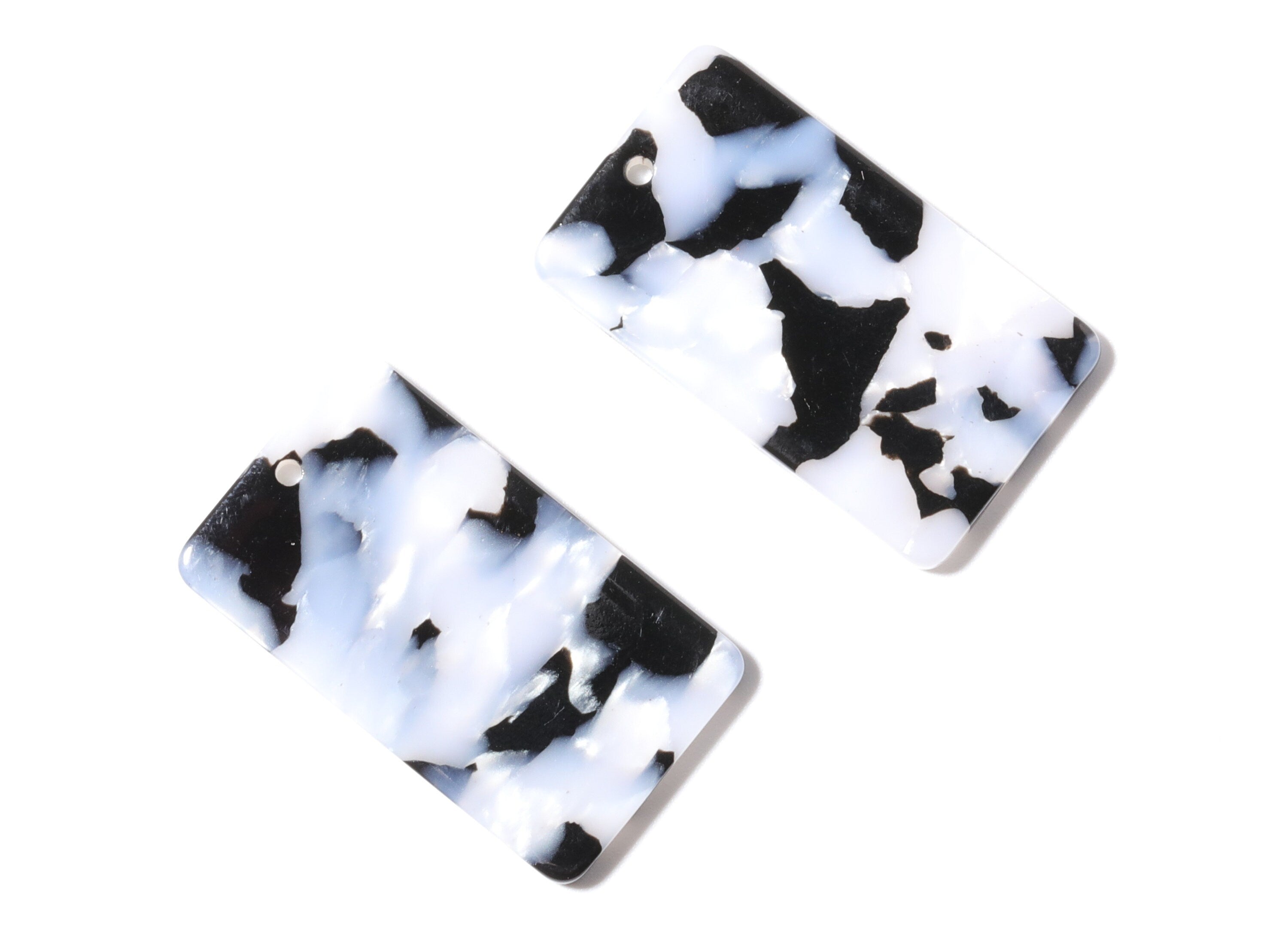 Acetate Rectangle Earring Charms - Rectangle Pendant - Earring Findings - Jewelry Supplies - Color Code: A15 - 33.73x19.46x2.65mm- AC1217C - DOMEDBAZAAR