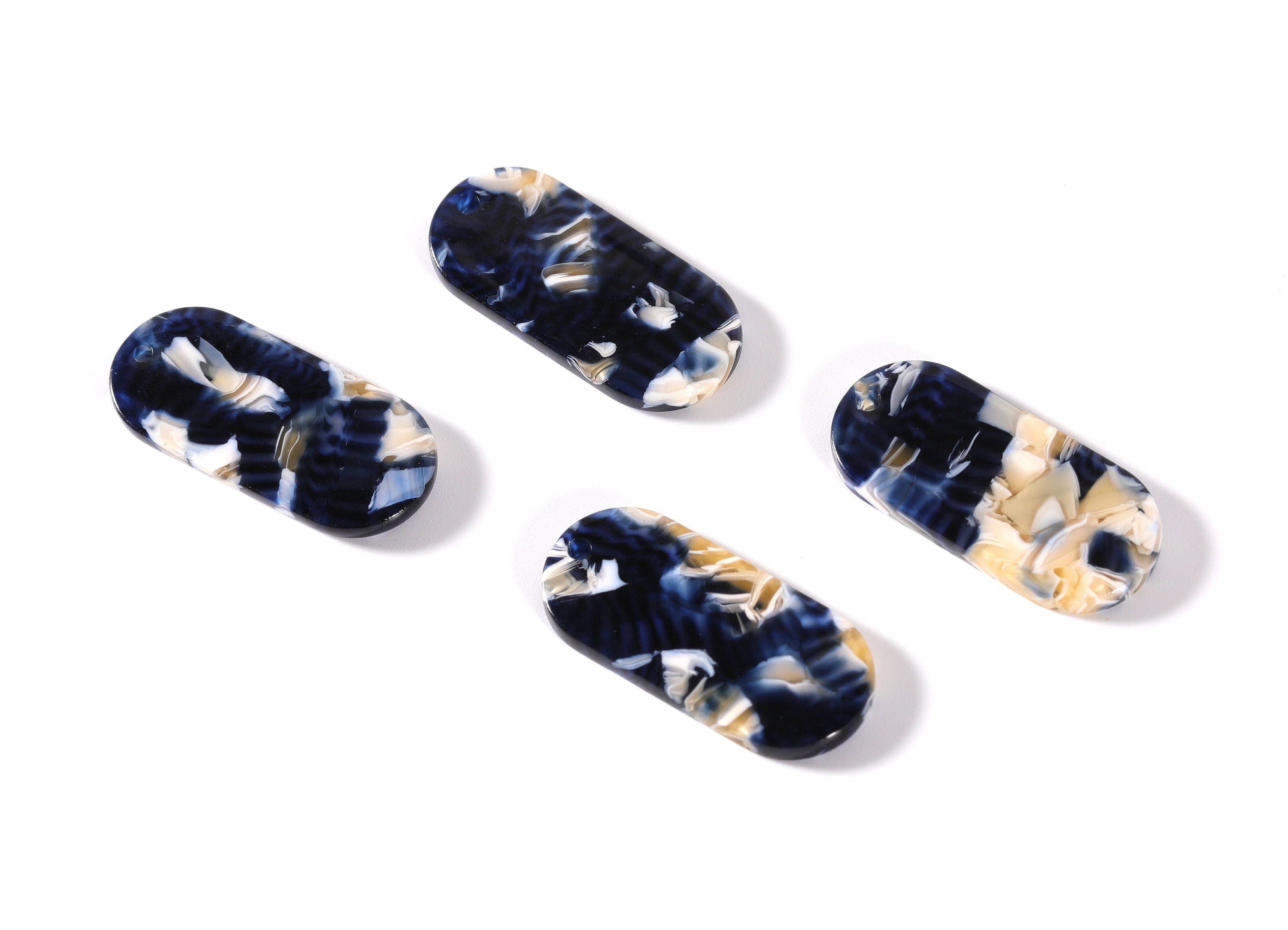 Acetate Oval Earring Charms - Oval Shaped Pendant - Earring Findings - Jewelry Supplies - Color Code: A27 - 30.65x13.76x2.66mm - AC1134D - DOMEDBAZAAR