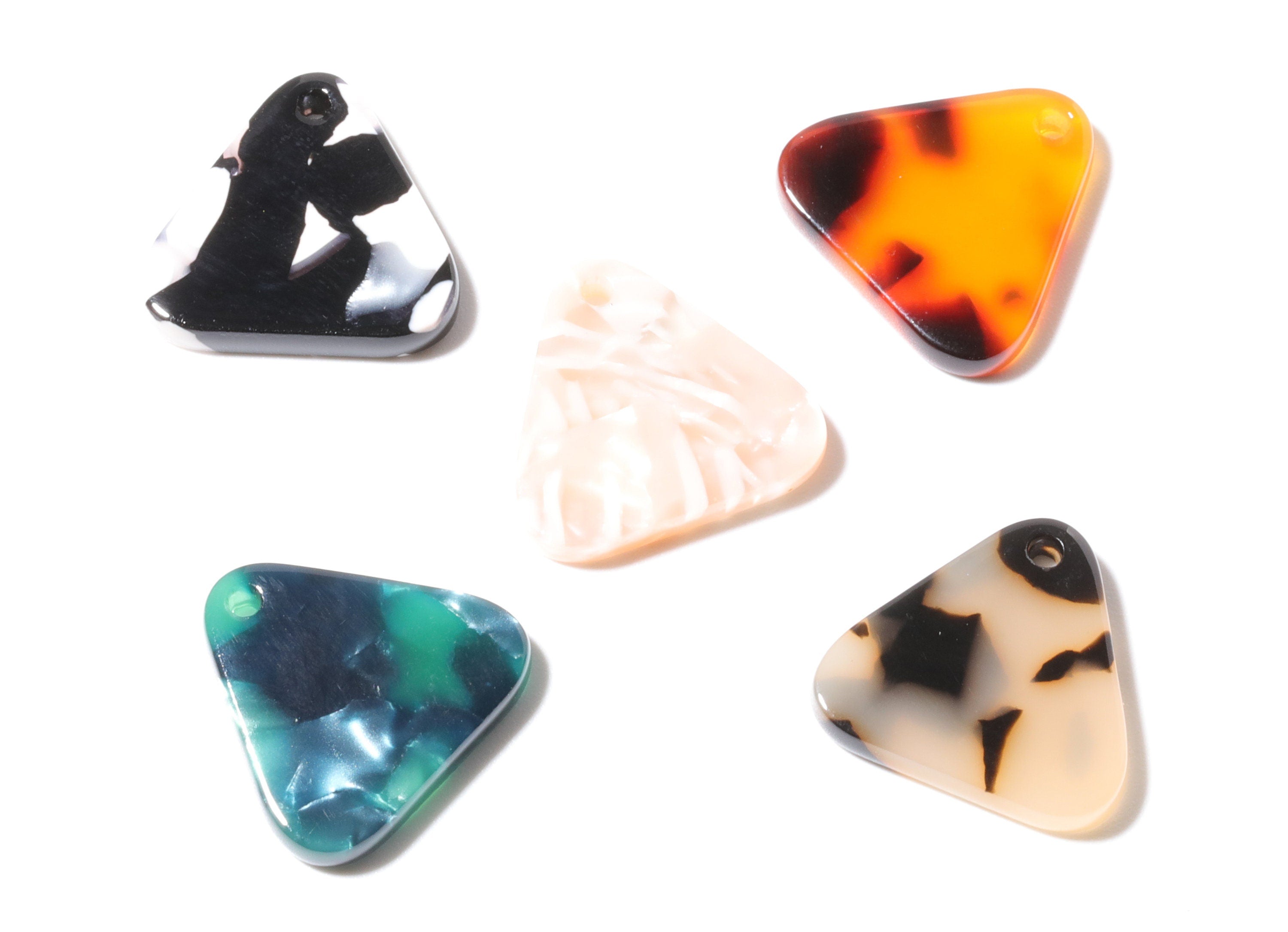 Acrylic Triangle Earring Charms - Acrylic Triangle Pendant - Earring Findings - Jewelry Supplies - 17.6x16.15x2.65mm - AC1207A - DOMEDBAZAAR