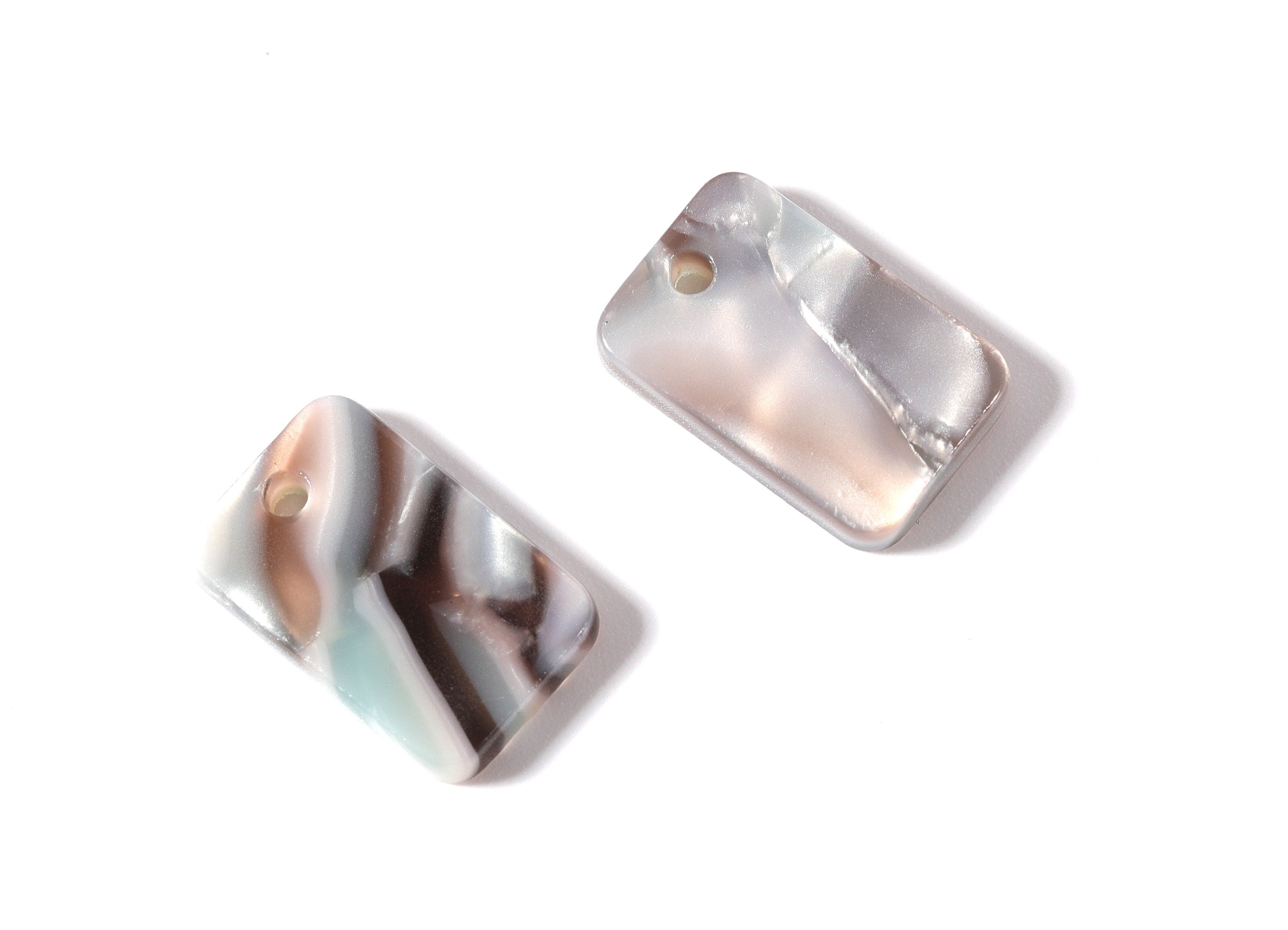 Acetate Rectangle Earring Charms - Acrylic Rectangle Pendant - Jewelry Supplies - Color Code: A22 - 16.9x10.9x2.7mm - AC1143A - DOMEDBAZAAR