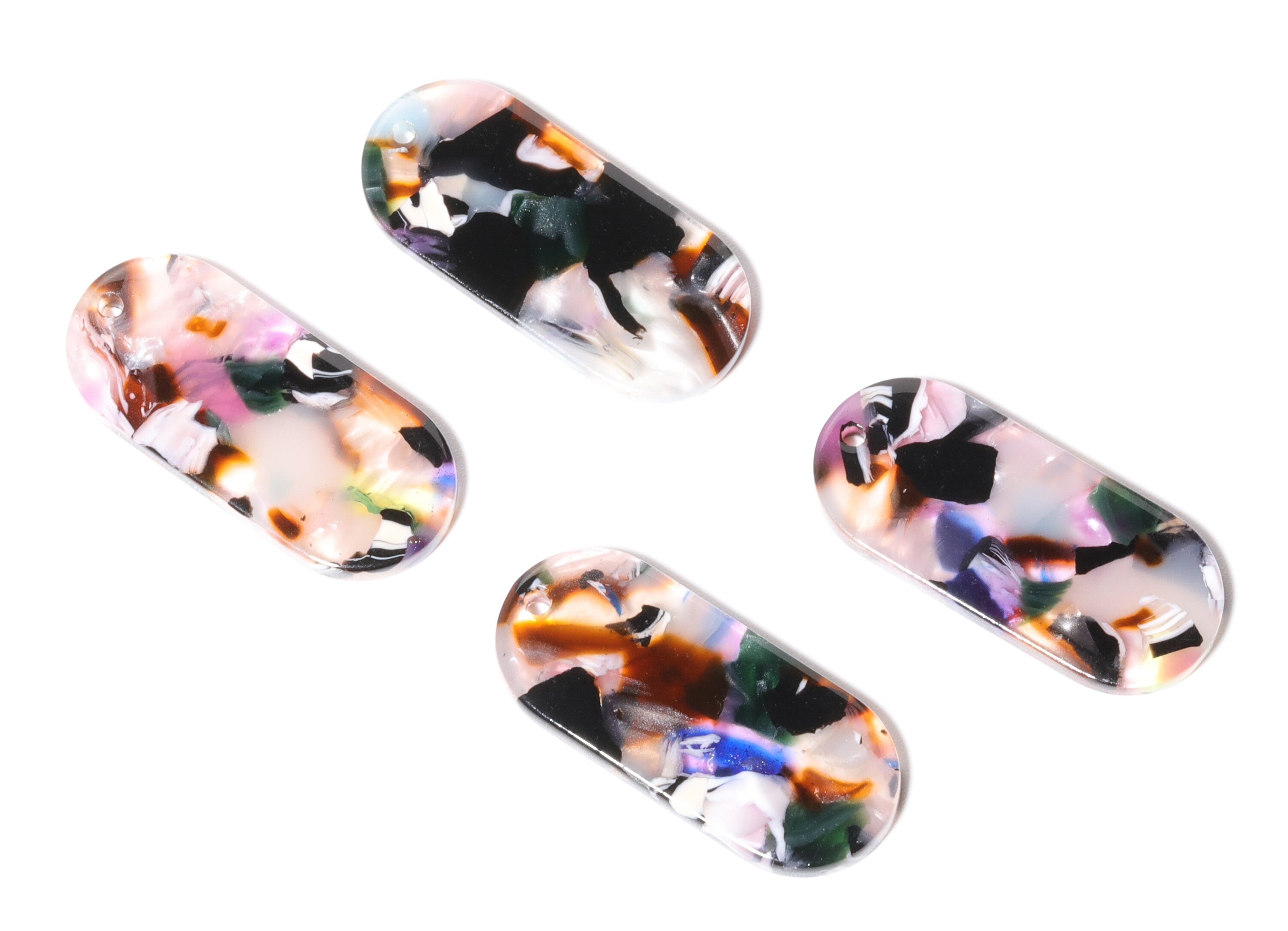 Acetate Oval Charms - Oval Earrings and Pendant - Earring Findings - Jewelry Supplys - Color Code: A11 - 30.65x13.76x2.66mm - AC1134M - DOMEDBAZAAR