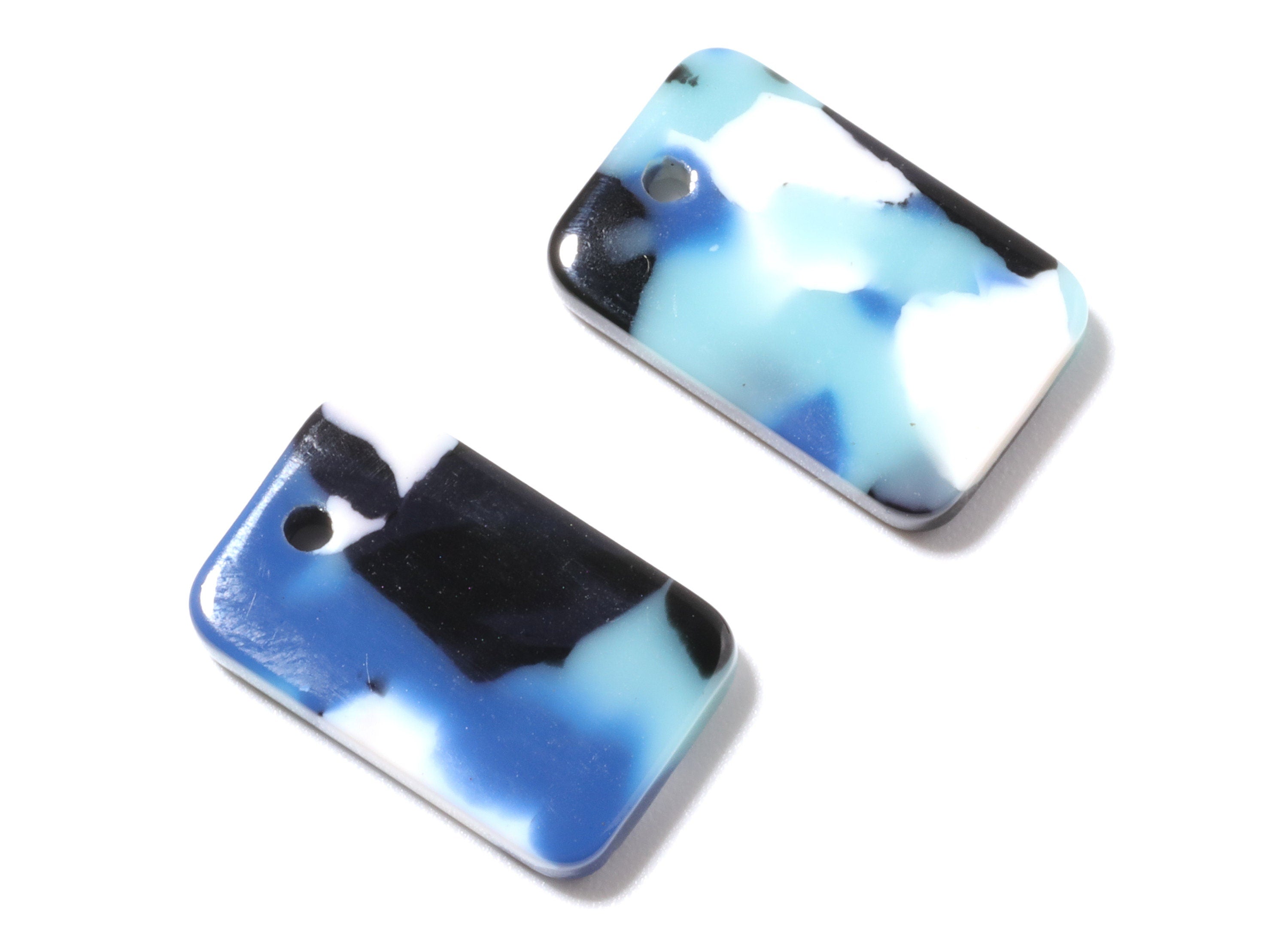 Acetate Rectangle Earring Charms - Rectangle Pendant - Earring Findings - Jewelry Supplies - Color Code: A16 - 16.9x10.9x2.7mm - AC1143D - DOMEDBAZAAR