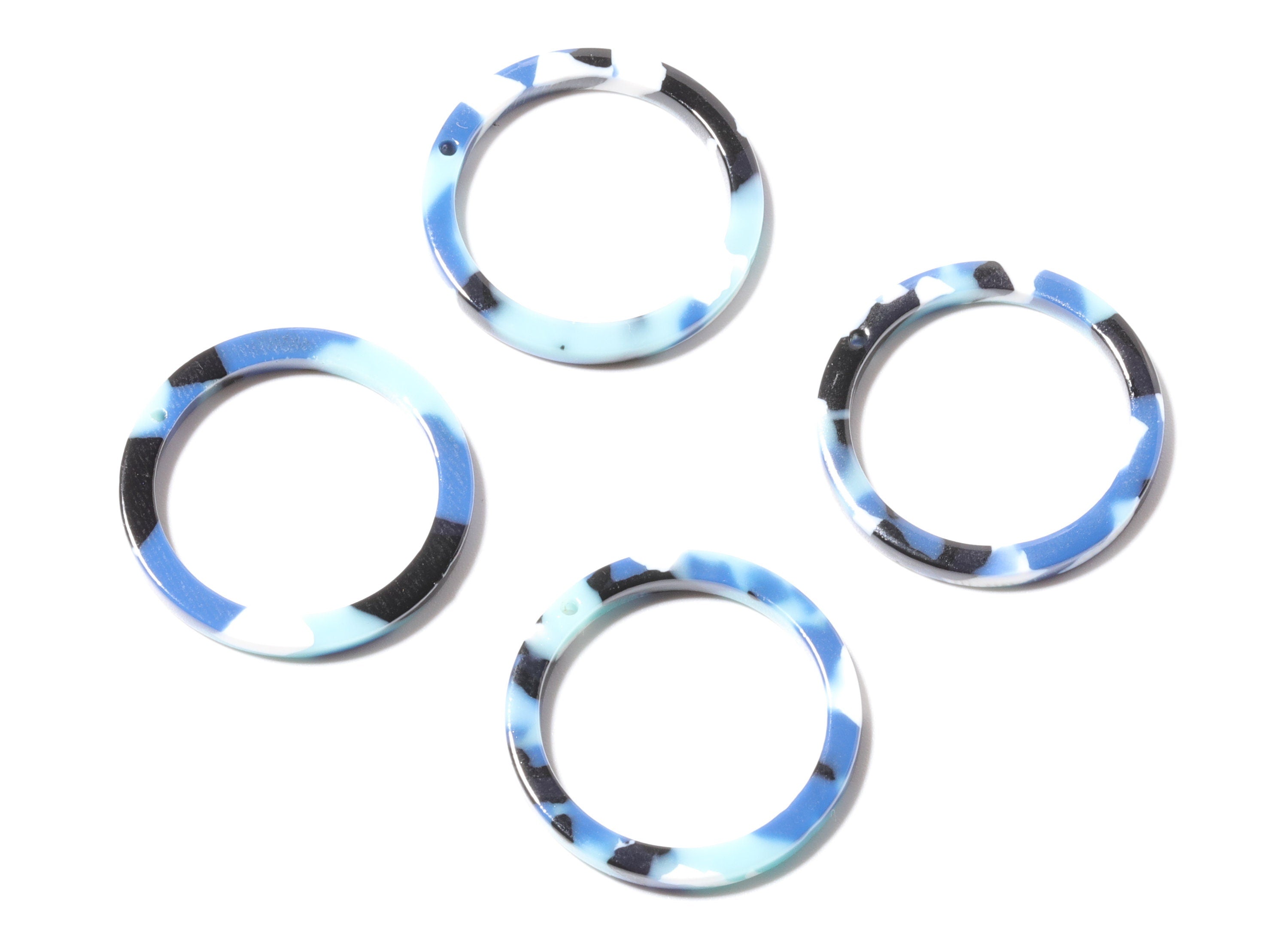 Acetate Circle Charms - Circle Pendant - Earring Findings - Jewelry Supplies - Color Code: A16 - 27x27x2.85mm - AC1154F - DOMEDBAZAAR