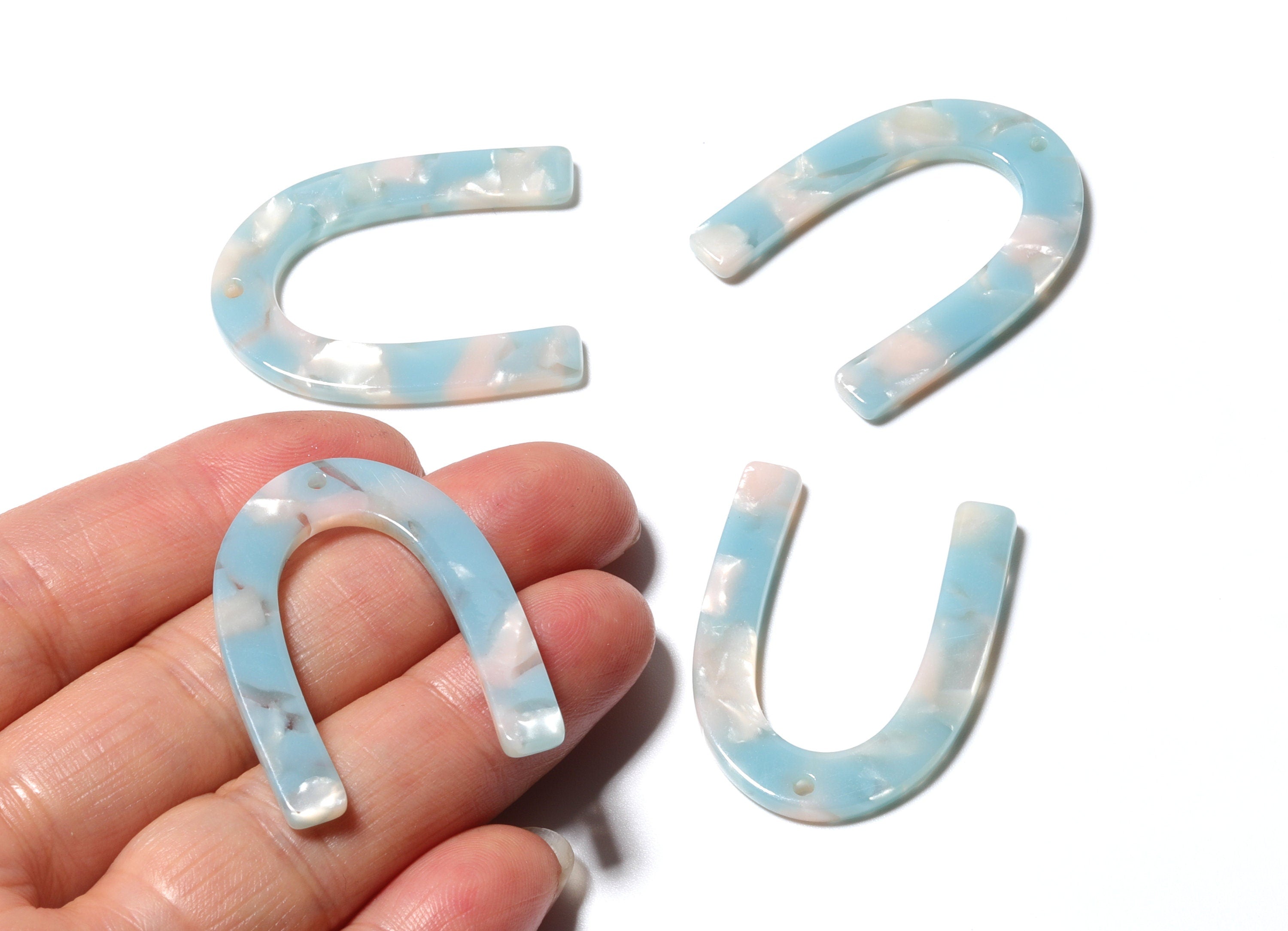 Acetate U Charm - U Earring and Pendant - Earring Findings - Jewelry Supplys - Color Code: A36 - 34.61x26.25x2.55mm - AC1114JJ - DOMEDBAZAAR