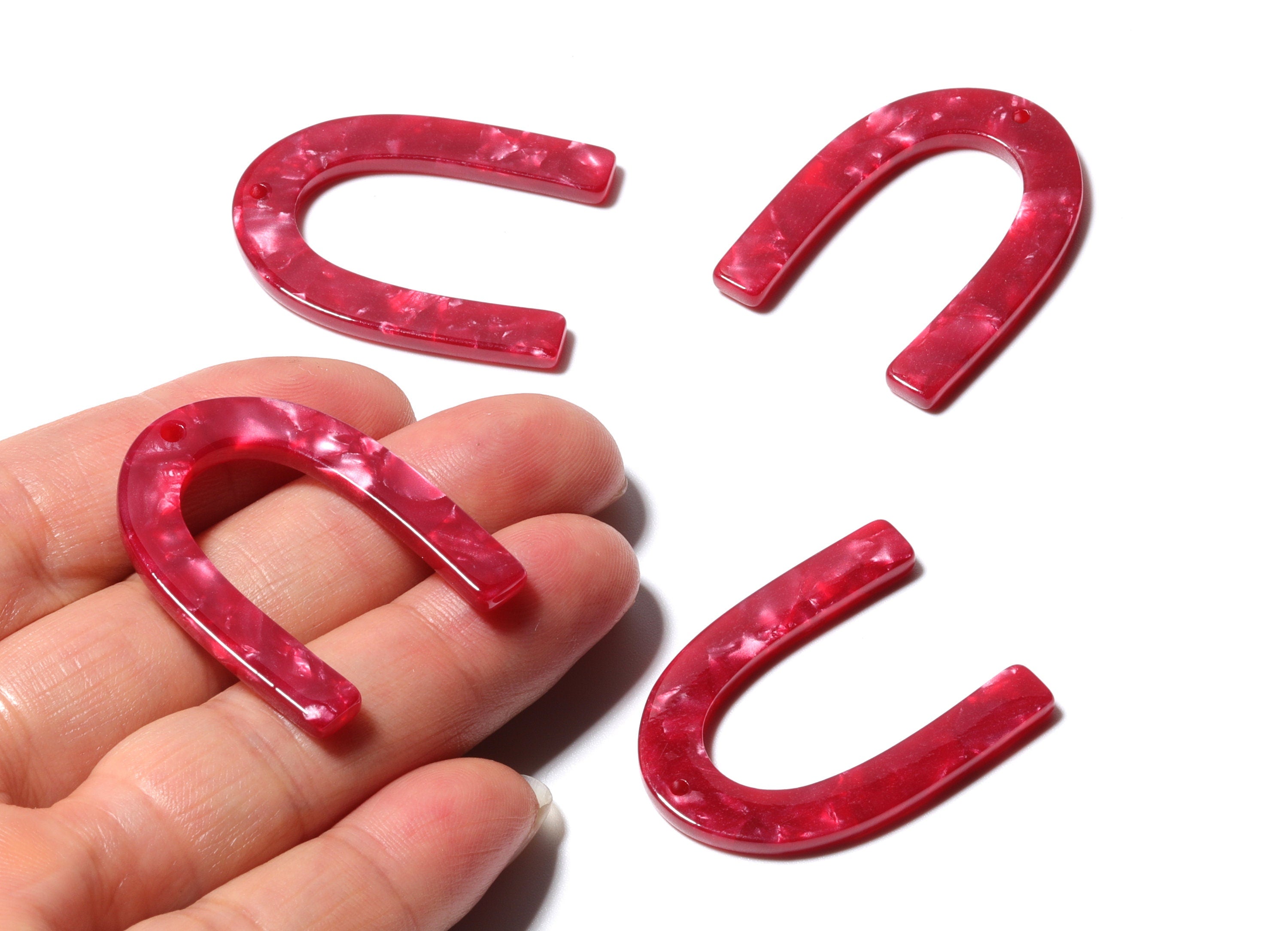 Acetate U Charm - U Earring and Pendant - Earring Findings - Jewelry Supplys - Color Code: A47 - 34.61x26.25x2.55mm - AC1114LL - DOMEDBAZAAR