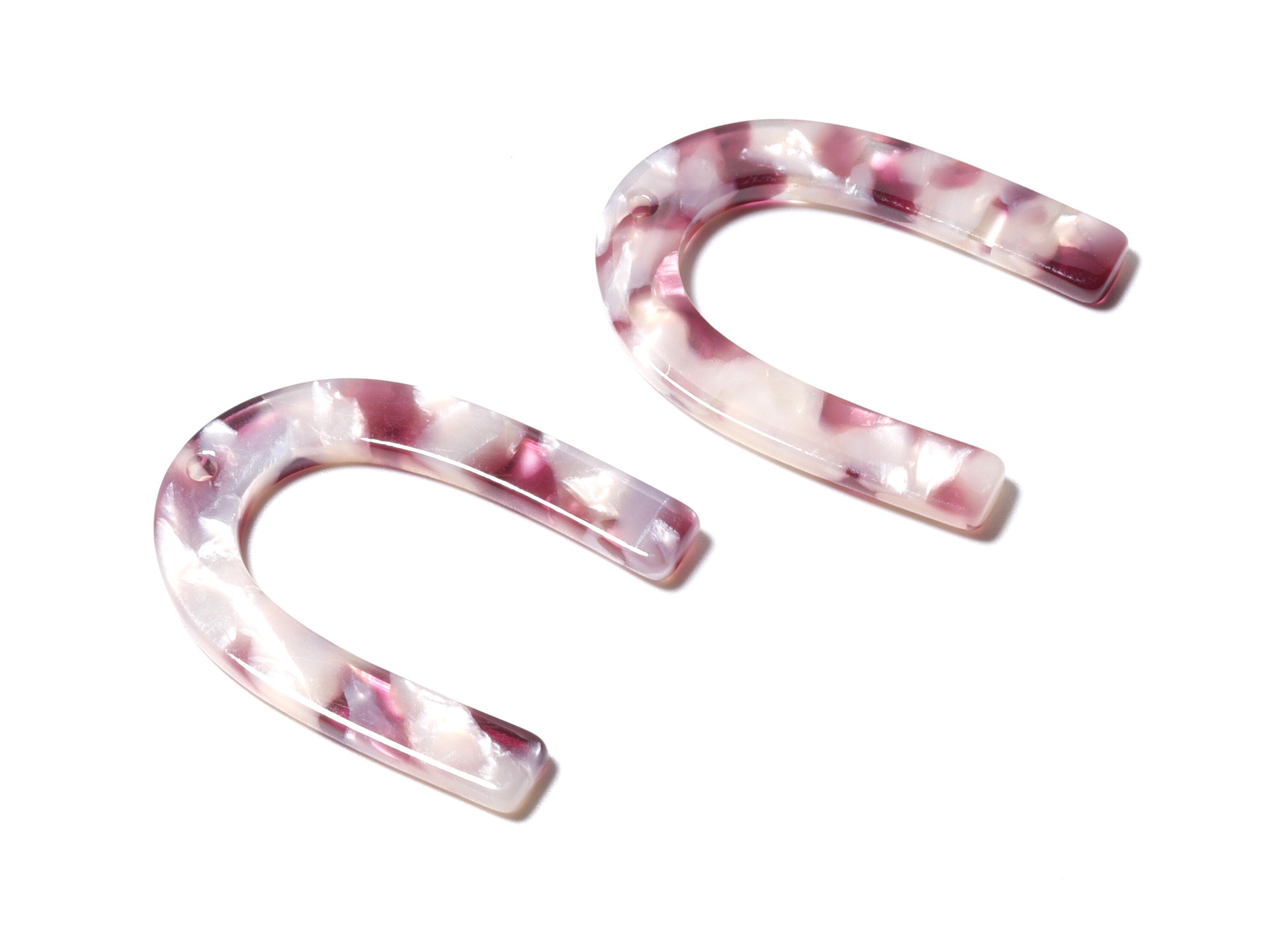 Acetate U Charm - U Earring and Pendant - Earring Findings - Jewelry Supplys - Color Code: A42 - 34.61x26.25x2.55mm - AC1114UU - DOMEDBAZAAR