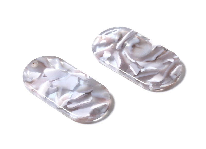 Acetate Oval Earring Charms - Oval Shaped Pendant - Earring Findings - Jewelry Supplies - Color Code: A20 - 30.65x13.76x2.66mm - AC1134F - DOMEDBAZAAR