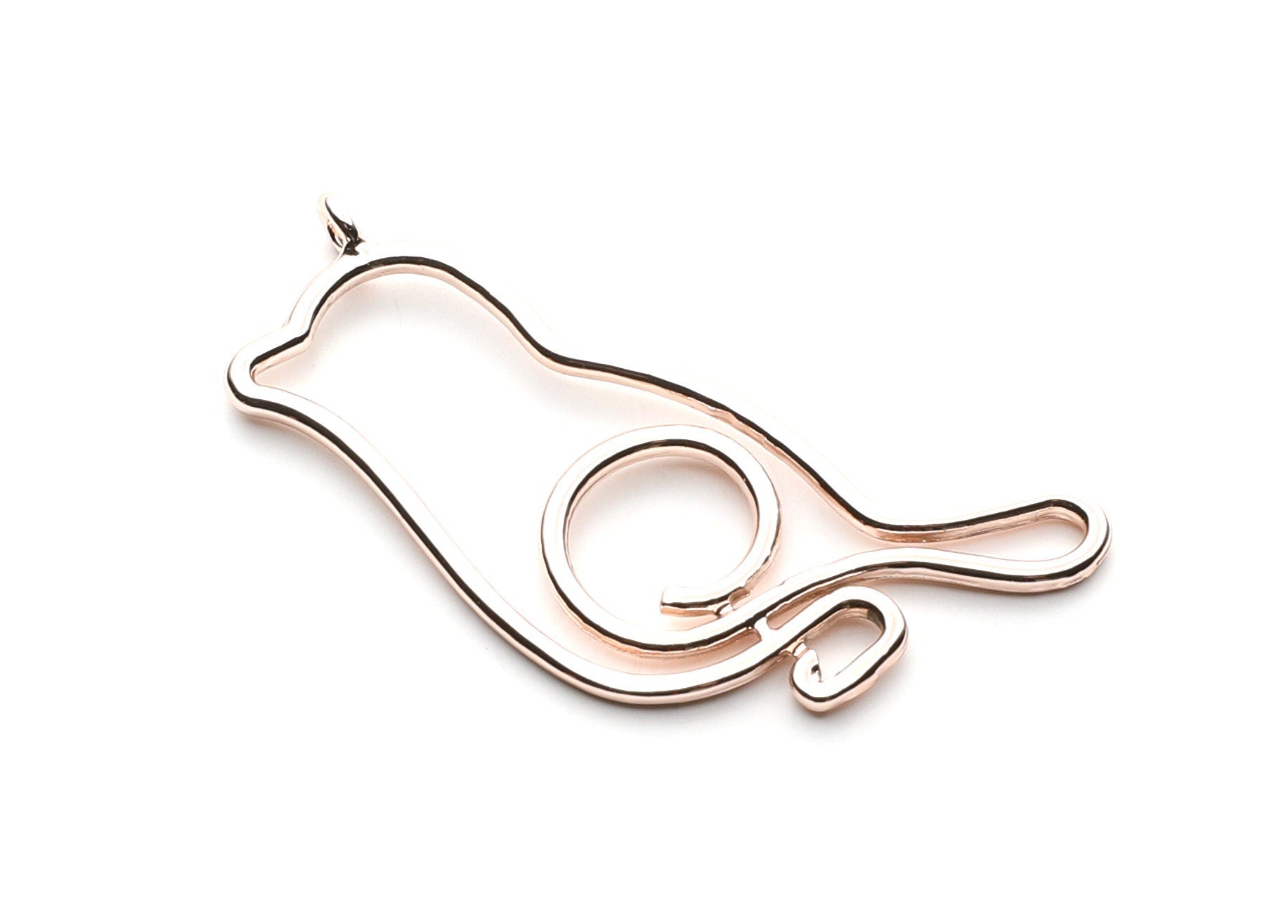 Big Pigeon Shaped Charms- Zinc Alloy Earring Findings - Rose Tone - Alloy Pendant for Necklace - 53x23.66x1.9mm - ZZ1262R - DOMEDBAZAAR