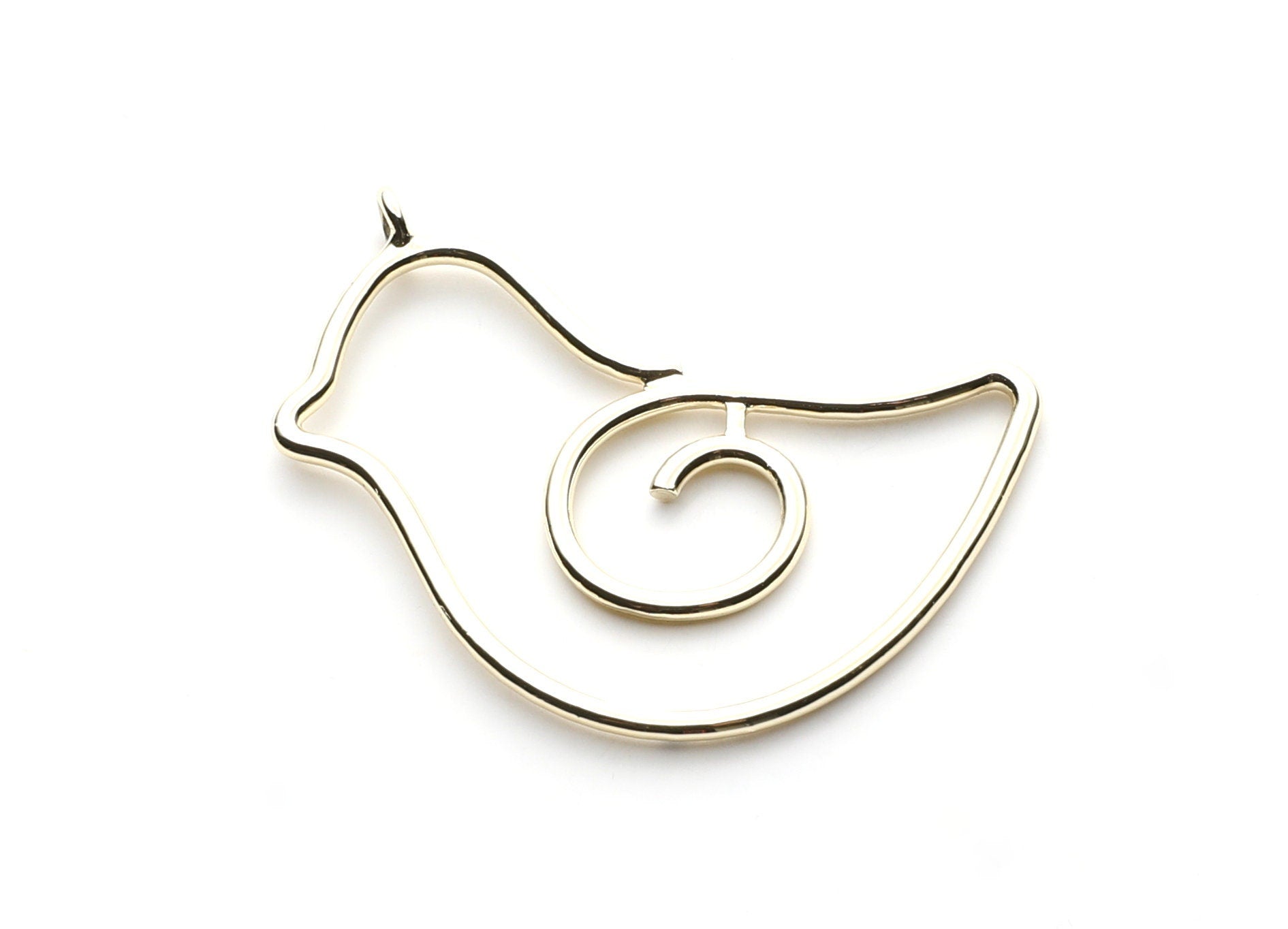 Big Bird Shaped Charms- Zinc Alloy Earring Finding - Gold Tone - Alloy Pendant for Necklace - Jewelry Supplies - 43.87x29.5x1.84mm - ZZ1264G - DOMEDBAZAAR