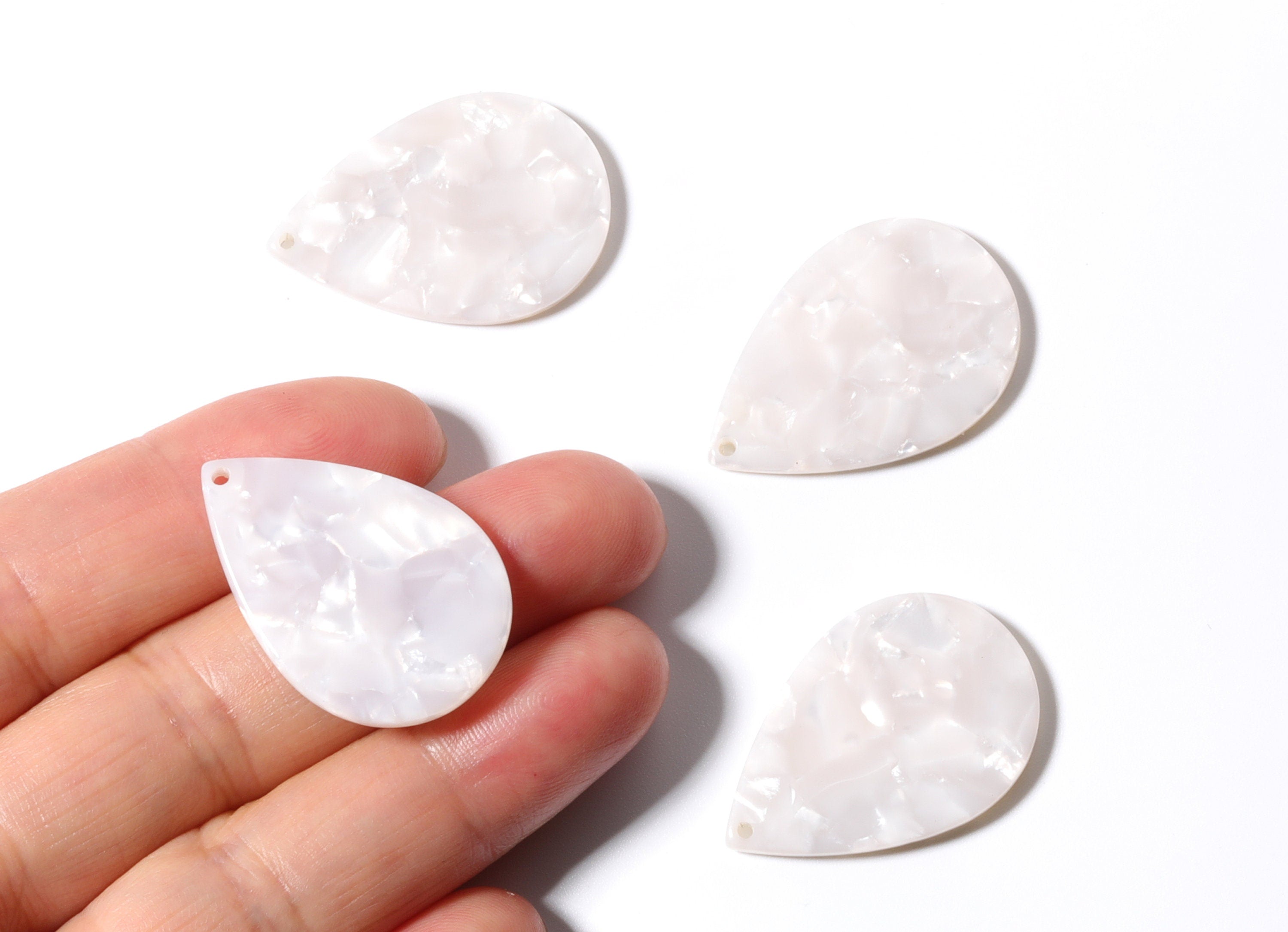 Acetate Drop Charms - Drop Pendant - Earring Findings - Jewelry Supplies - Color Code: A12 - 30.5x21x2.6mm - AC1127E - DOMEDBAZAAR