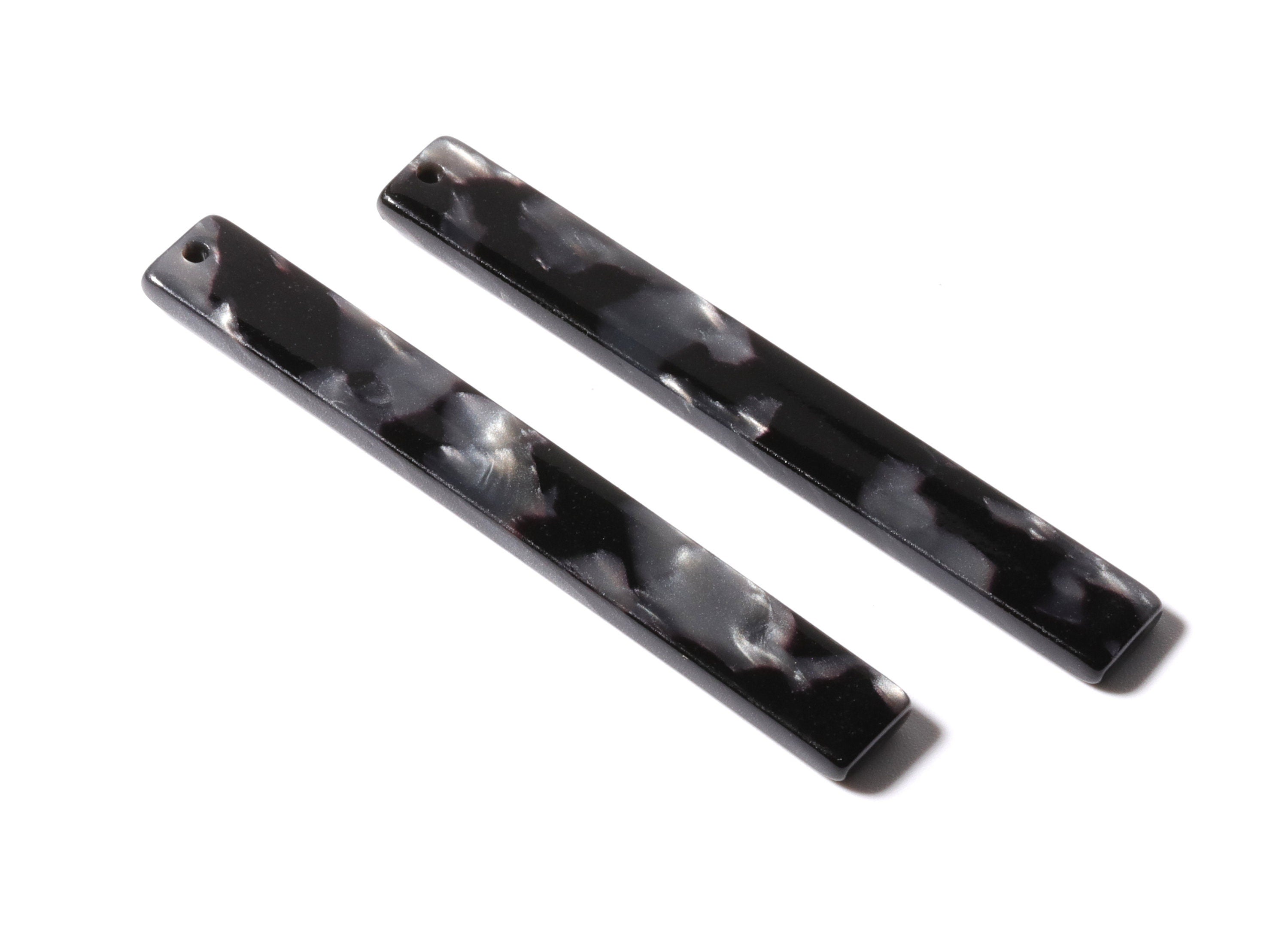 Acetate Stick Charms - Bar Earrings and Pendant - Earring Findings - Jewelry Supplies - Color Code: A48 - 59x7x2.5mm - AC1049U - DOMEDBAZAAR