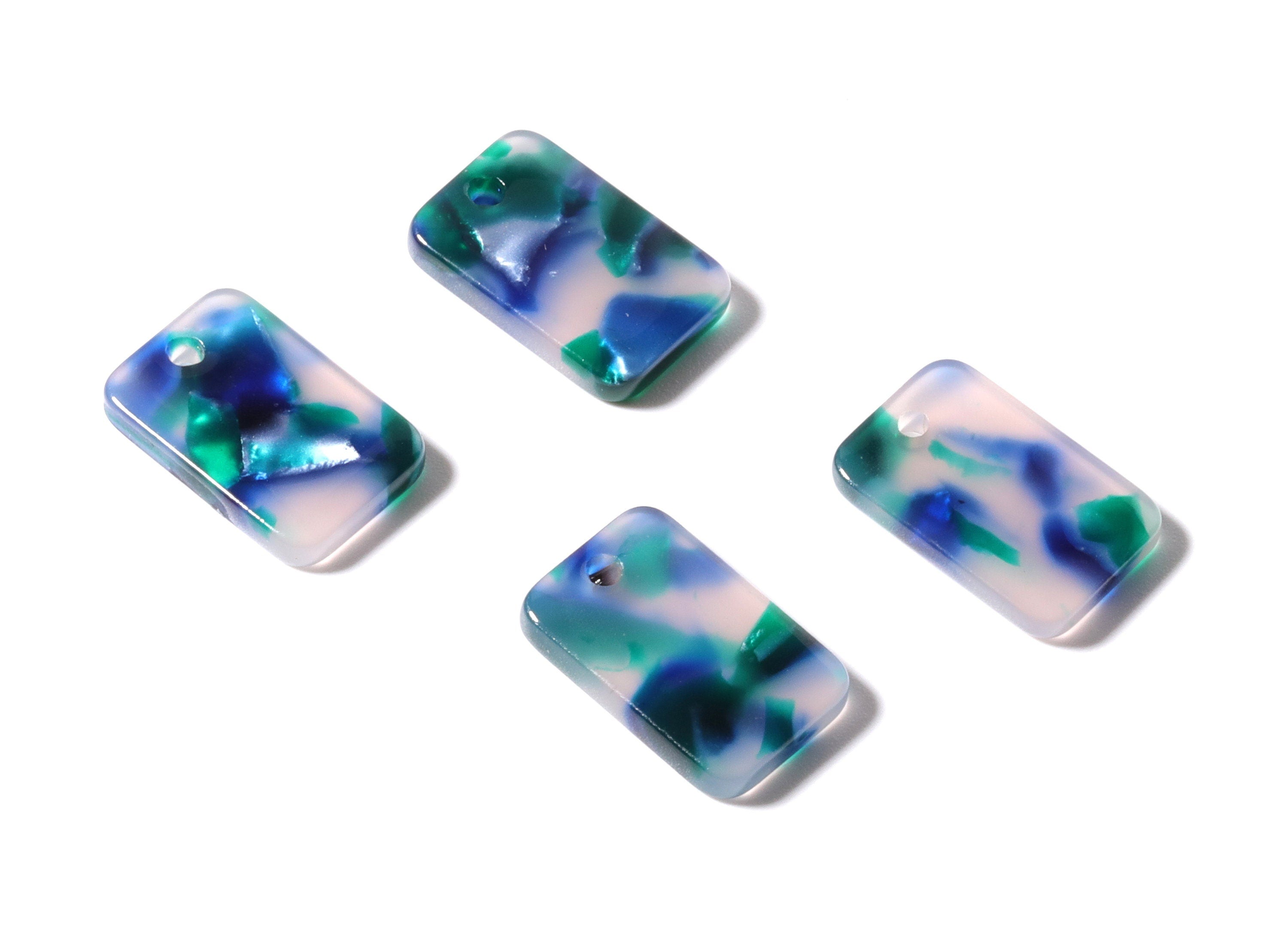 Acetate Rectangle Earring Charms - Rectangle Pendant - Earring Findings - Jewelry Supplies - Color Code: A18 - 16.9x10.9x2.7mm - AC1143C - DOMEDBAZAAR