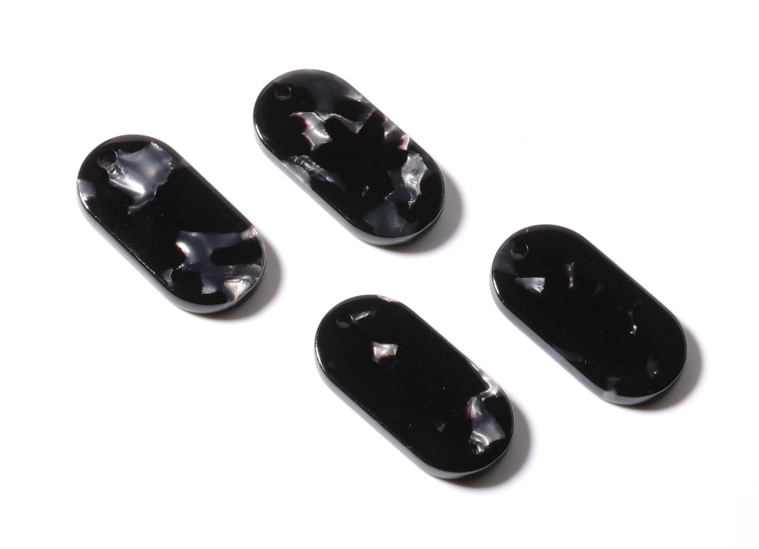 Acetate Oval Earring Charms - Acrylic Oval Pendant - Earring Findings - Jewelry Supplies - Color Code: A48 - 26.65x13.9x2.63mm - AC1156J - DOMEDBAZAAR