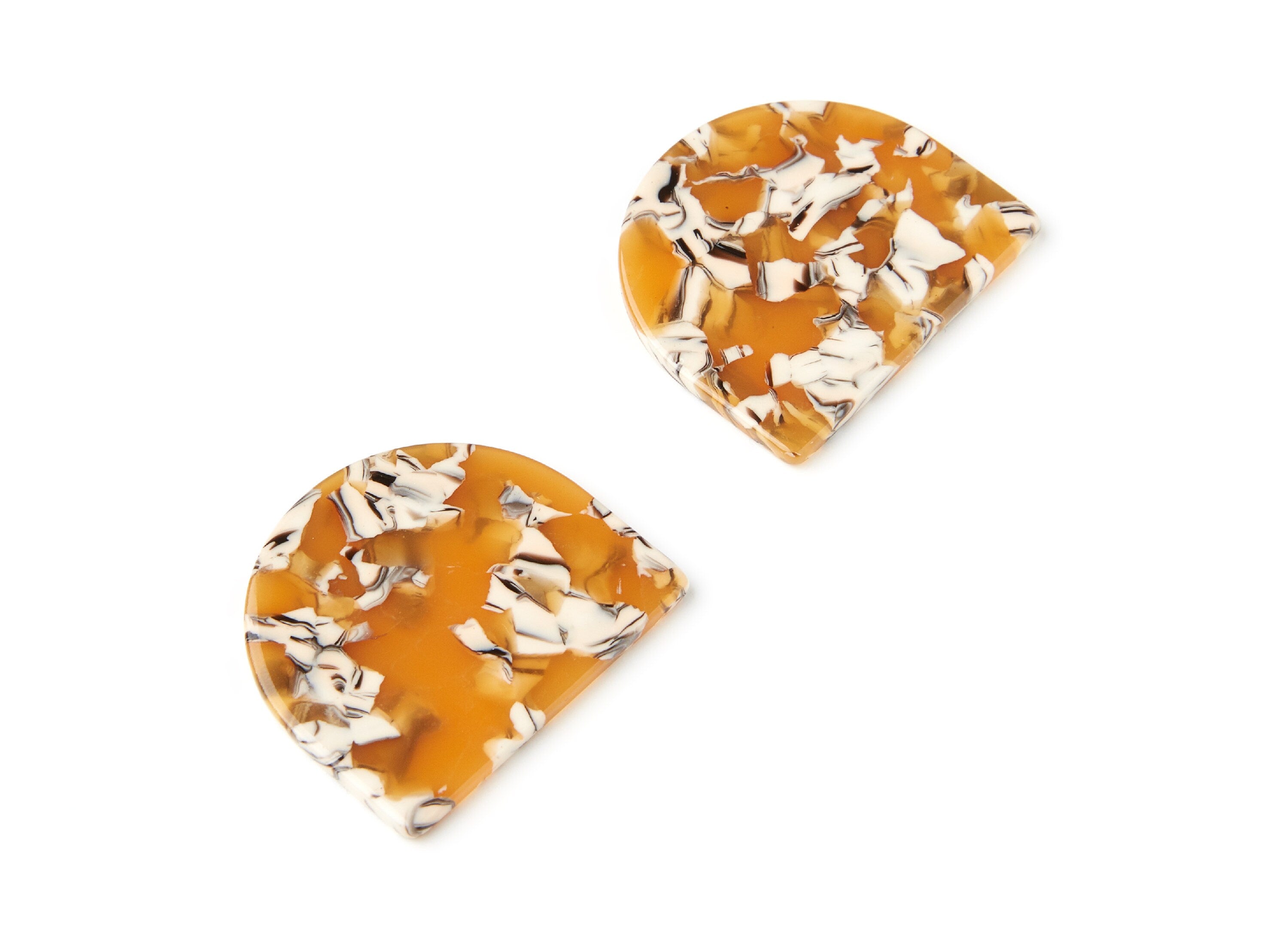 Acetate D Earring Charms - D Pendant - Earring Findings - Jewelry Supplies - Color Code: A14 - 29,7x34,5x2,62mm - AC1381-A14 - DOMEDBAZAAR
