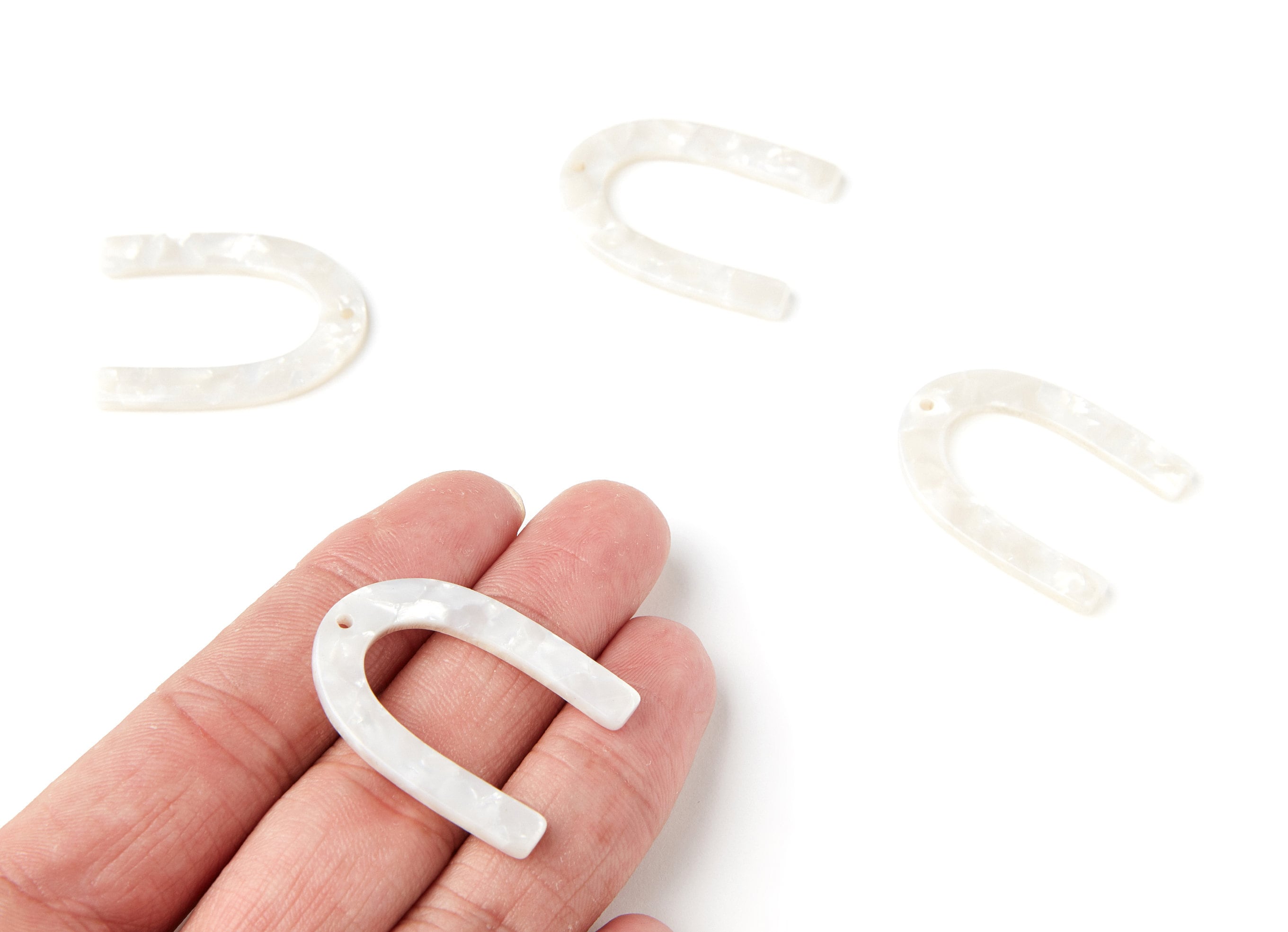 Acetate U Charm - U Earring and Pendant - Earring Findings - Jewelry Supplys - Color Code: A12 - 34.61x26.25x2.55mm - AC1114DD - DOMEDBAZAAR