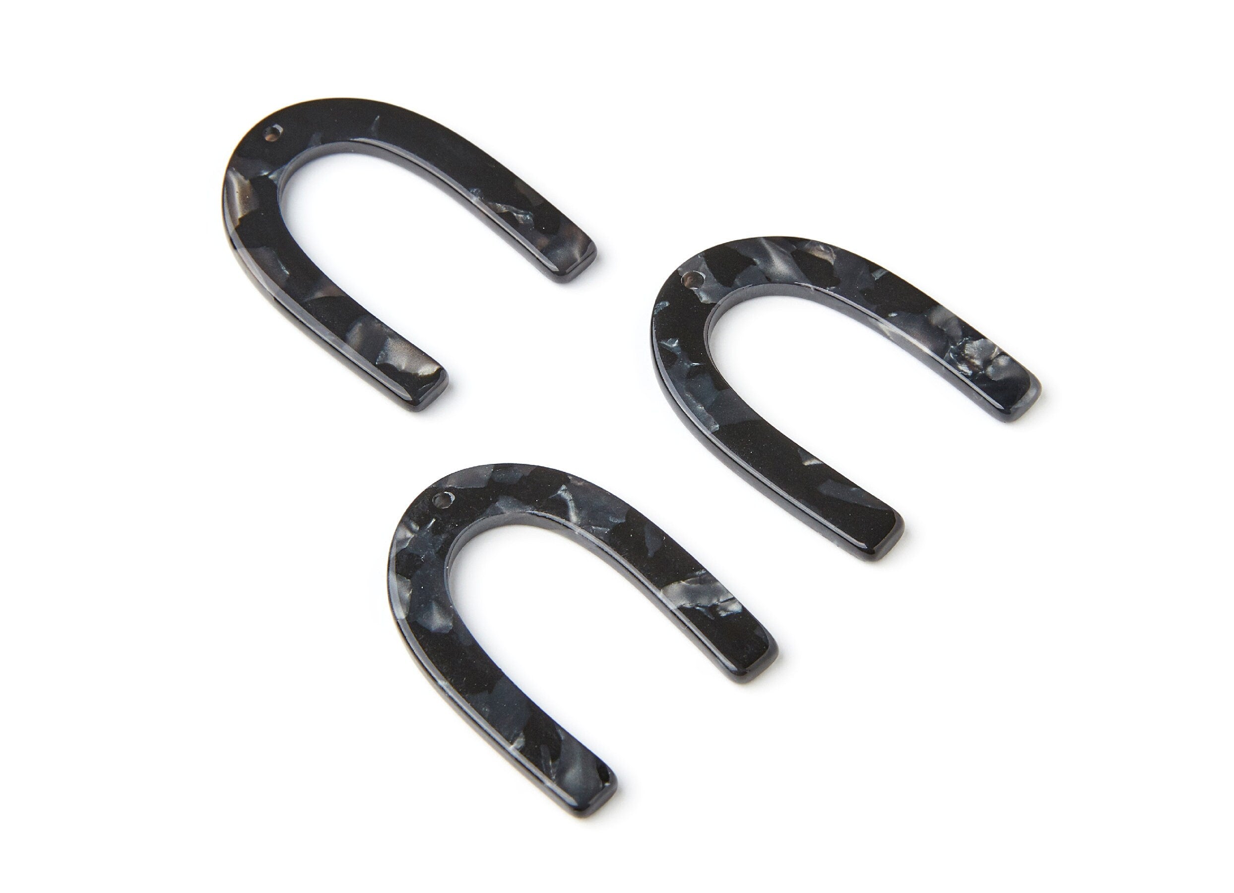 Acetate U Charm - U Earring and Pendant - Earring Findings - Jewelry Supplys - Color Code: A48 - 34.61x26.25x2.55mm - AC1114ZA - DOMEDBAZAAR