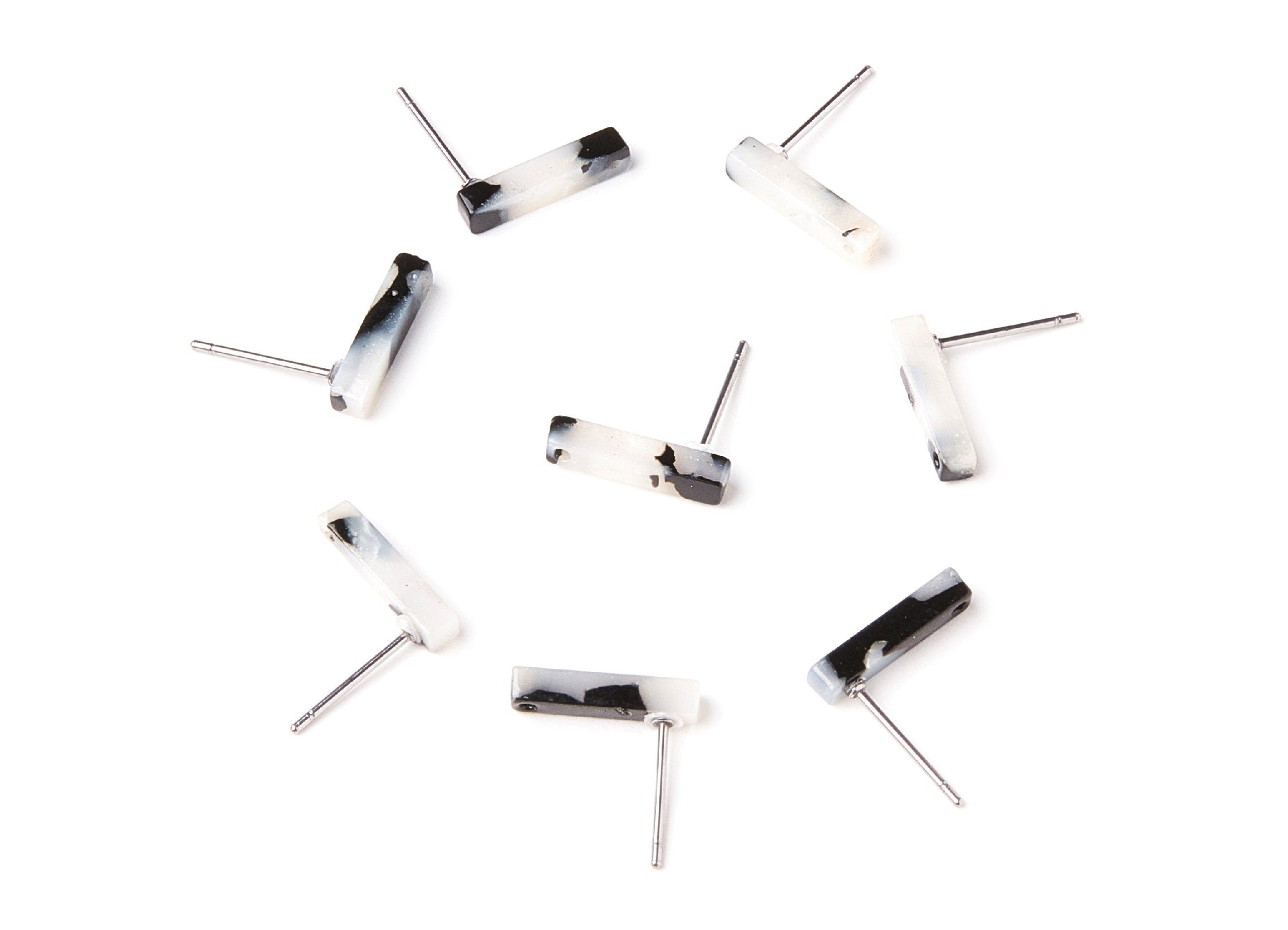 Acetate Acrylic Stick Earring Post - Stick Earring Stud - Earring Post - Jewelry Supplies - Color Code: A15 - 13,26x2,91x2,75mm - AC1221A - DOMEDBAZAAR
