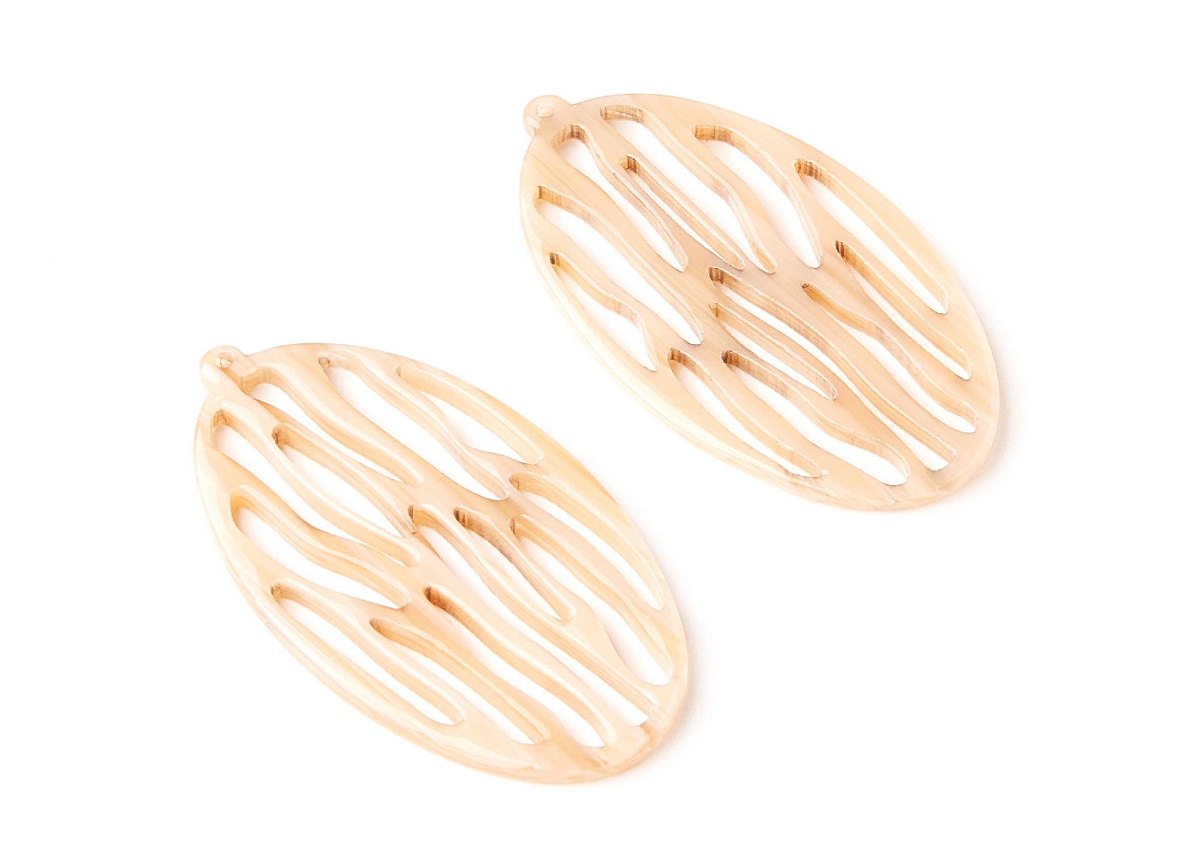 Acetate Oval Earring Charms - Oval Shaped Pendant - Earring Findings - Jewelry Supplies - Color Code: A125 - 26.62x48.42x2.8mm - AC1238B - DOMEDBAZAAR