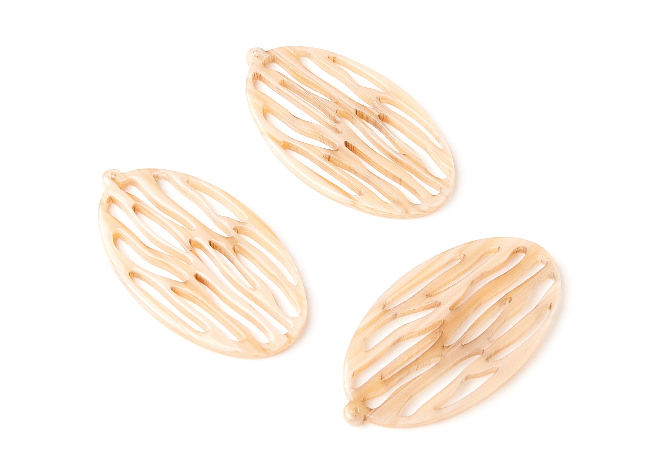 Acetate Oval Earring Charms - Oval Shaped Pendant - Earring Findings - Jewelry Supplies - Color Code: A125 - 26.62x48.42x2.8mm - AC1238B - DOMEDBAZAAR