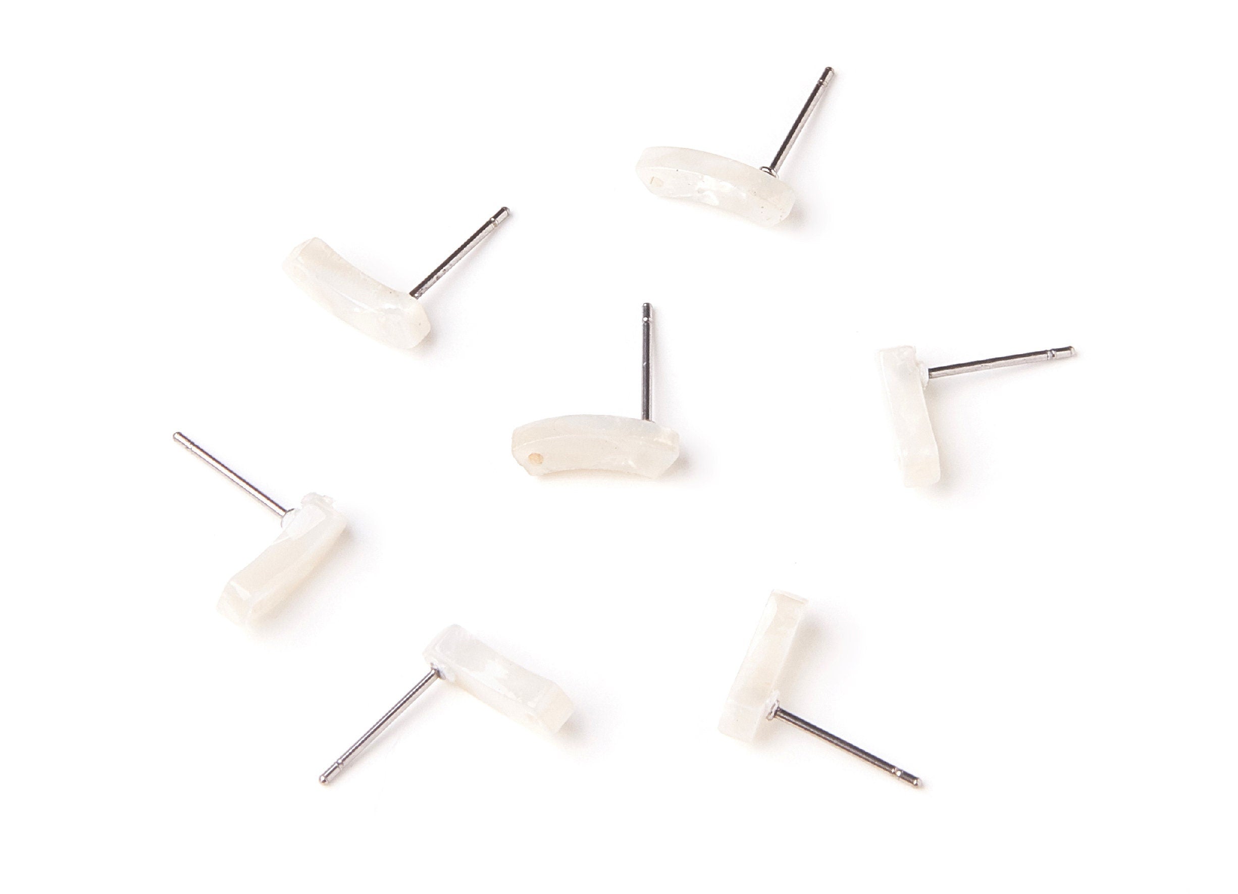 Acetate Stick Earring Stud - Acrylic Stick Earring Post - Earring Post - Jewelry Supplies - Color Code: A12 - 11,06x3,77x2,69mm - AC1222D - DOMEDBAZAAR