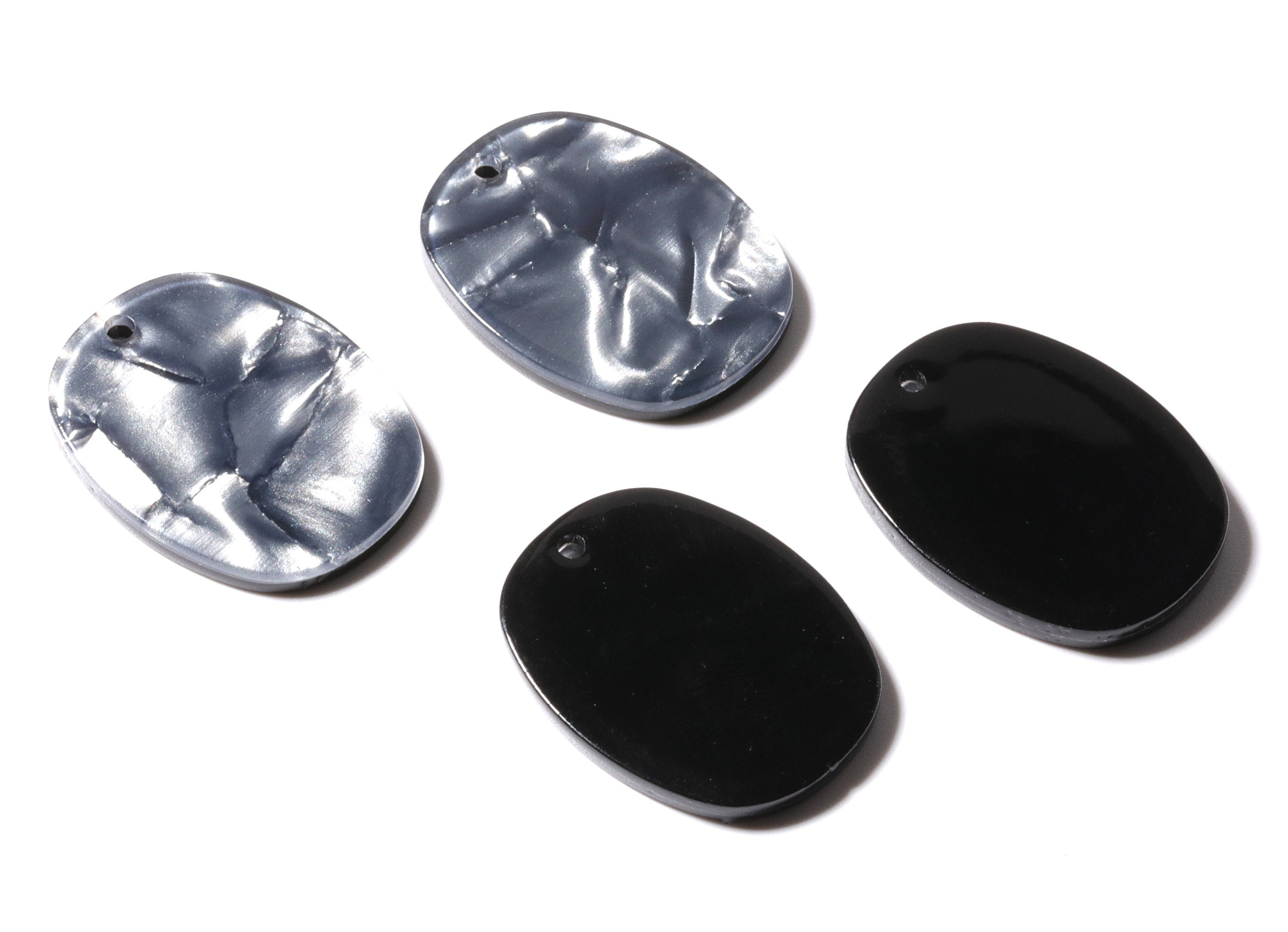 Acrylic Oval Earring Charms - Oval Shaped Pendant - Earring Findings - Jewelry Supplies - Color Code: A81 - 26x13.7x2.53mm - AC1158A - DOMEDBAZAAR