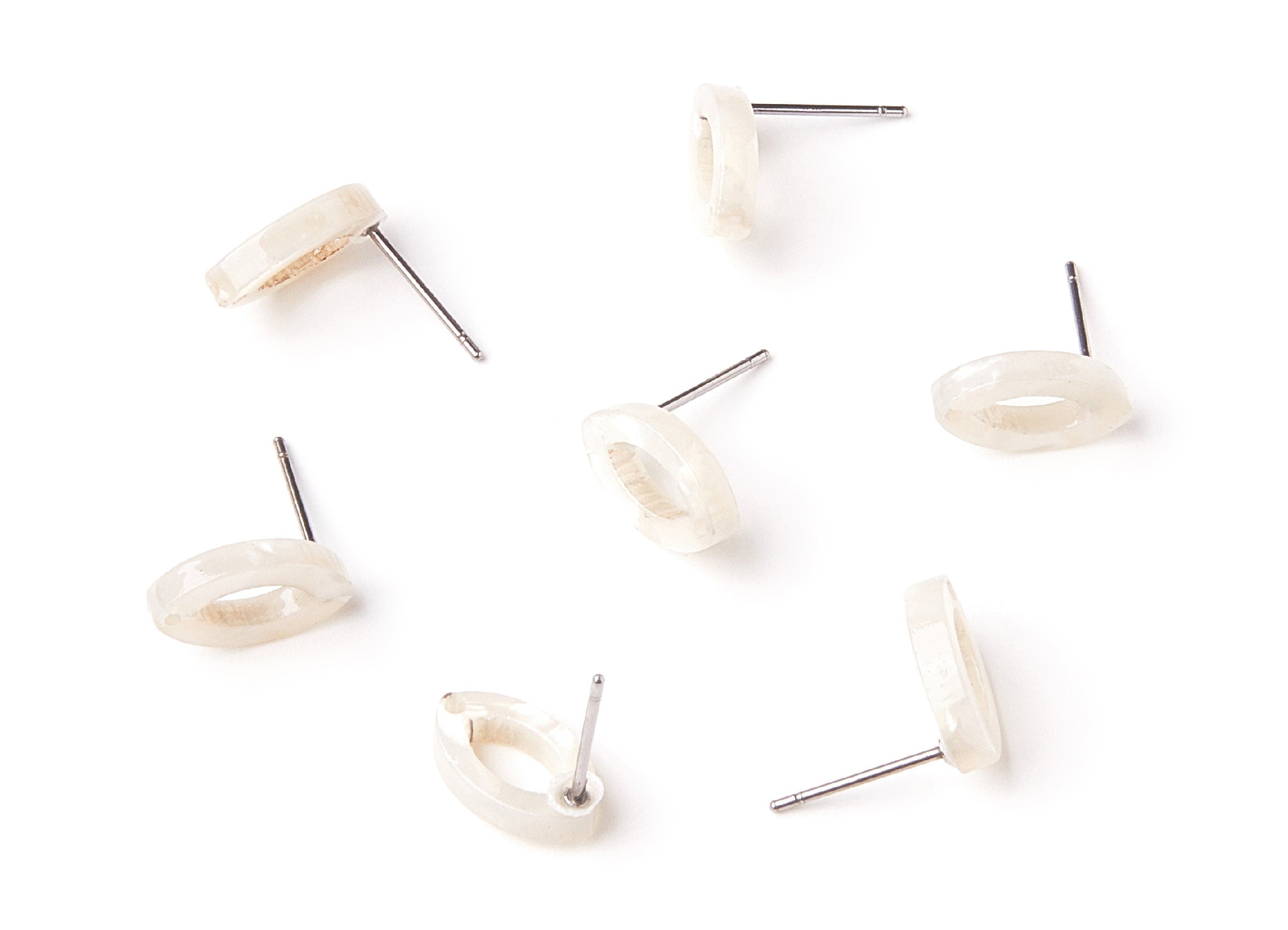 Acetate Oval Earring Stud - Acrylic Oval Earring Post - Earring Post - Jewelry Supplies - Color Code: A12 - 12,45x7,45x2,75mm- AC1223B - DOMEDBAZAAR