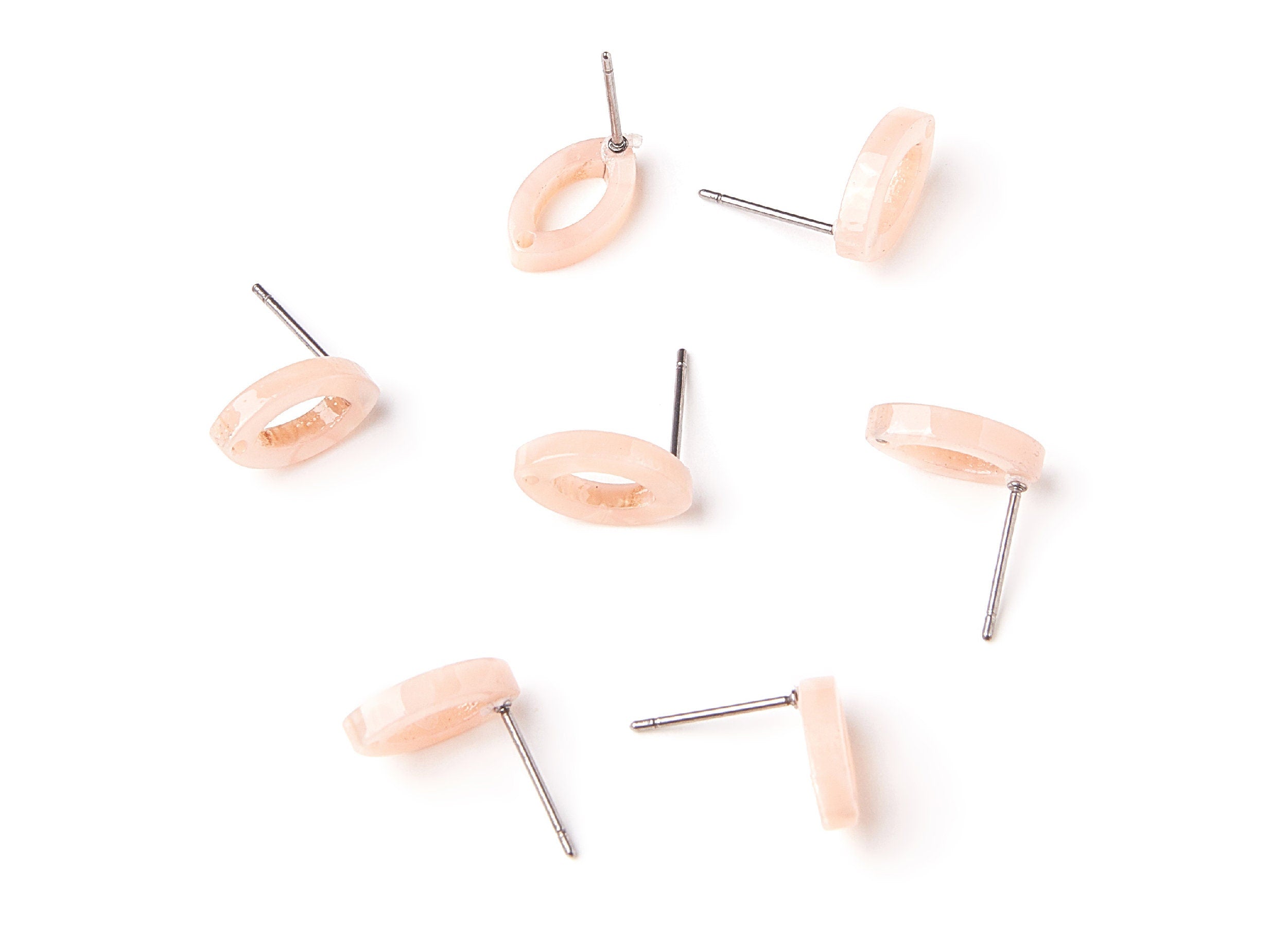 Acetate Oval Earring Stud - Acrylic Oval Earring Post - Earring Post - Jewelry Supplies - Color code: A53 - 12,45x7,45x2,75mm - AC1223D - DOMEDBAZAAR