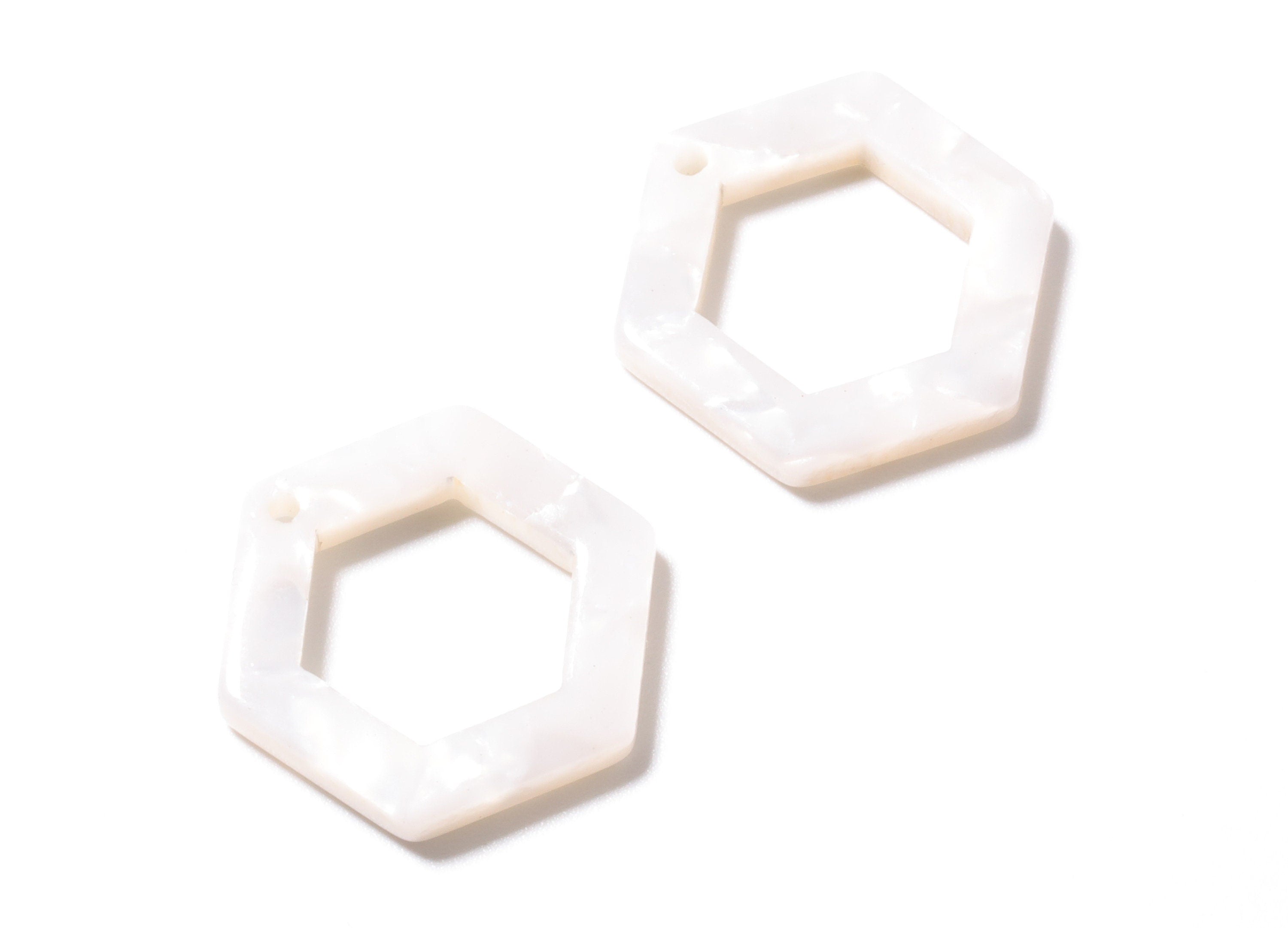 Acetate Acrylic Hexagon Earring Charms - Hexagon Pendant - Earring Findings - Jewelry Supplies - Color Code: A12 - 20x18.1x2.6mm - AC1122D - DOMEDBAZAAR
