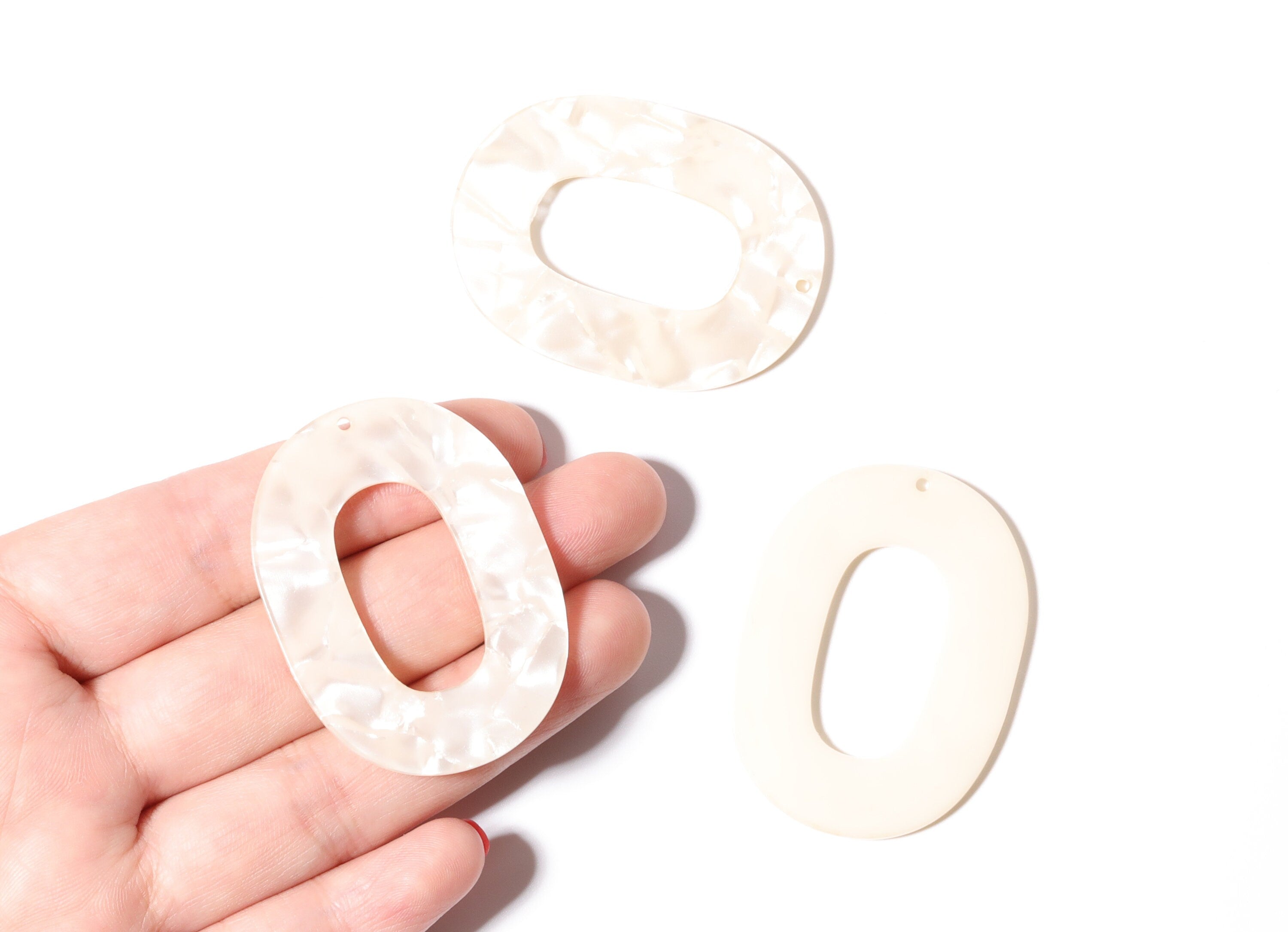 Acetate Oval Charms - Oval Earrings and Pendant - Earring Findings - Jewelry Suppliess - Color Code: A31 - 47x35x2.5mm - AC1065J - DOMEDBAZAAR