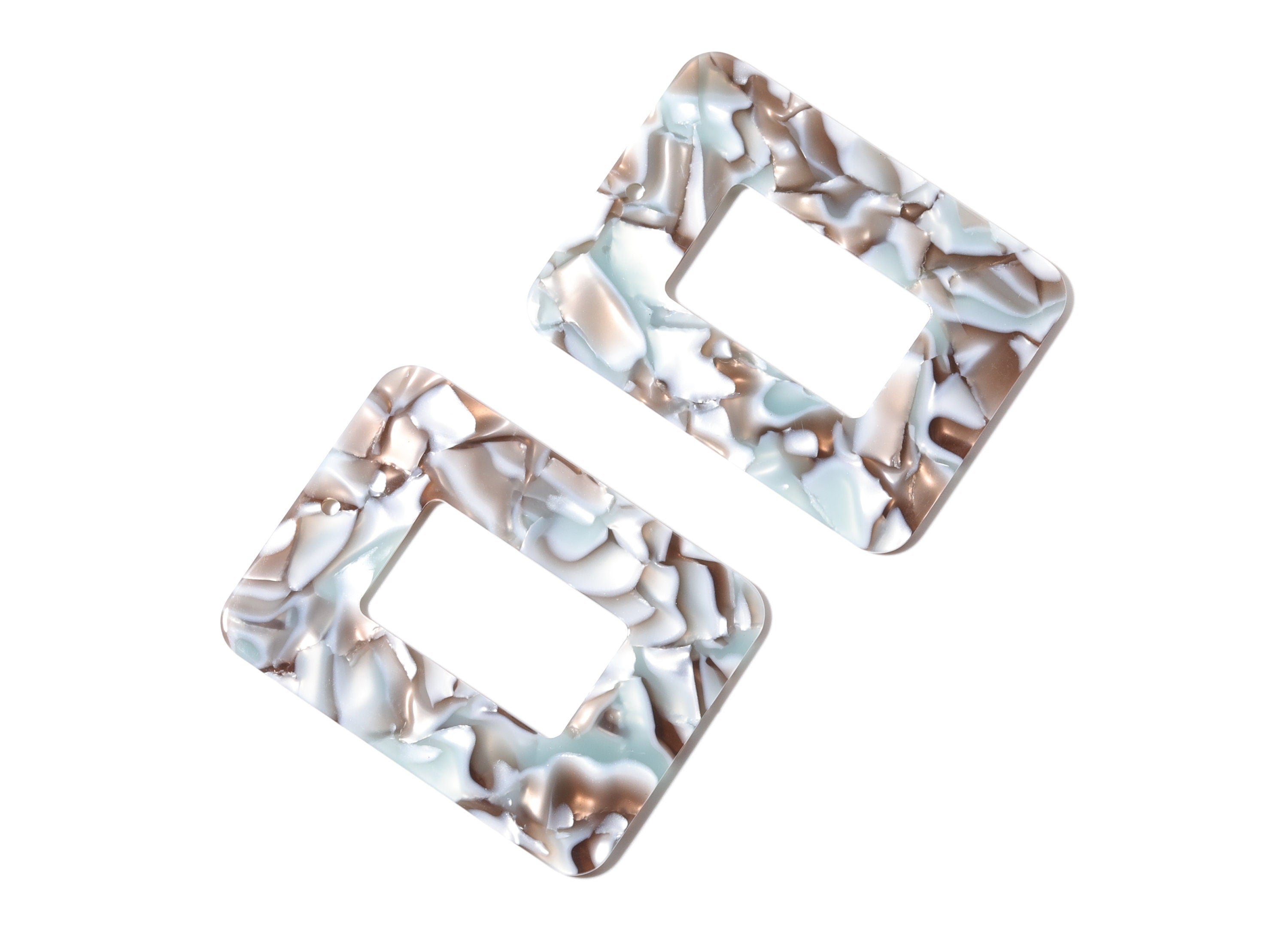 Acetate Rectangle Charms - Rectangle Earring and Pendant - Earring Findings - Jewelry Supplys - Color Code: A22 - 64.6x49.7x2.49mm - AC1106H - DOMEDBAZAAR